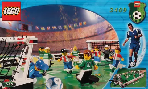 LEGO Sports Soccer Player Green and White Team with Number 3 on Back