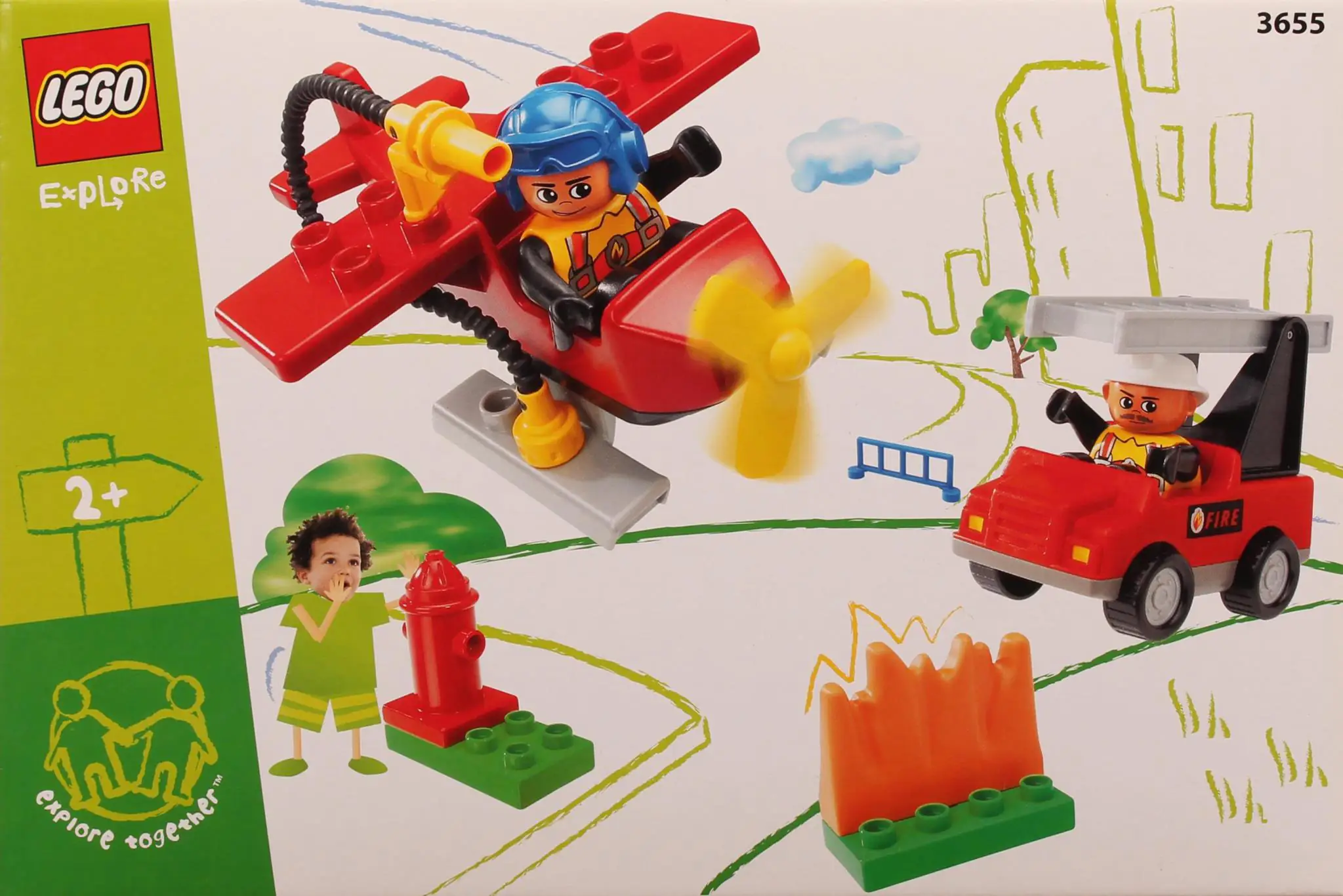 LEGO DUPLO Fire Action • BABY BLOCKS • Set 3655 • SetDB