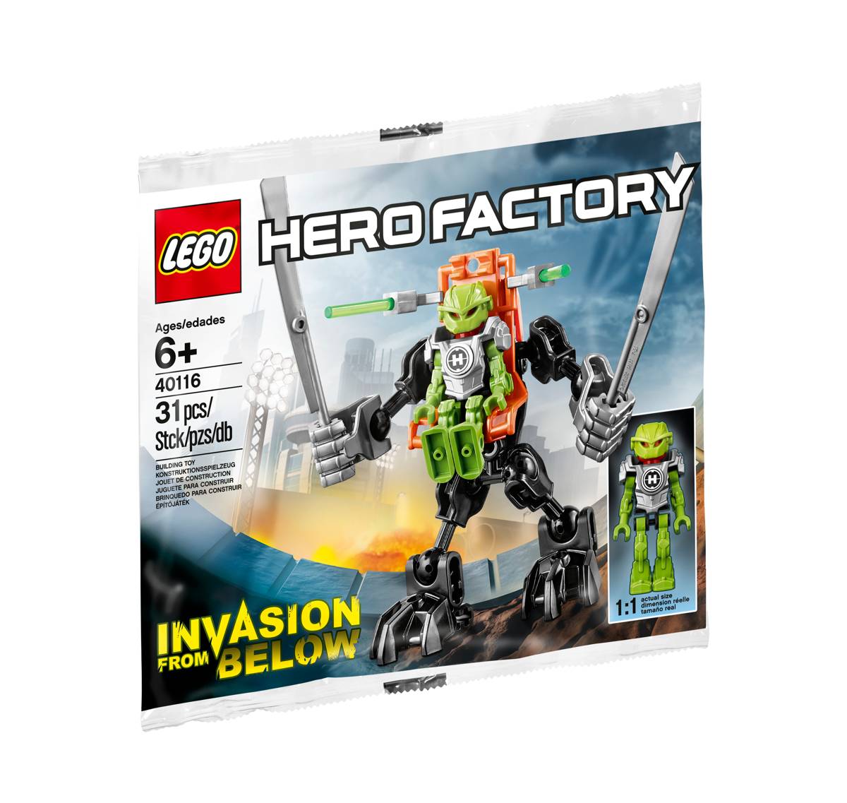 LEGO HERO Factory HF Hero Minimodel • Set 40116 • SetDB LEGO HERO Factory HF Hero Minimodel • Set 40116 • SetDB