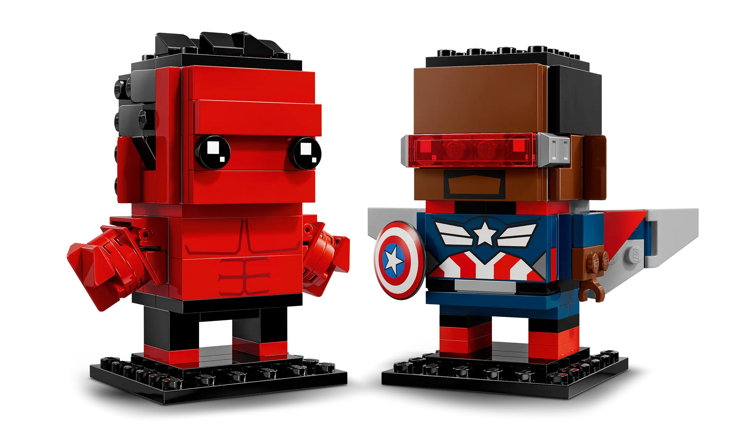 LEGO BrickHeadz Marvel Captain America & Red Hulk Figures