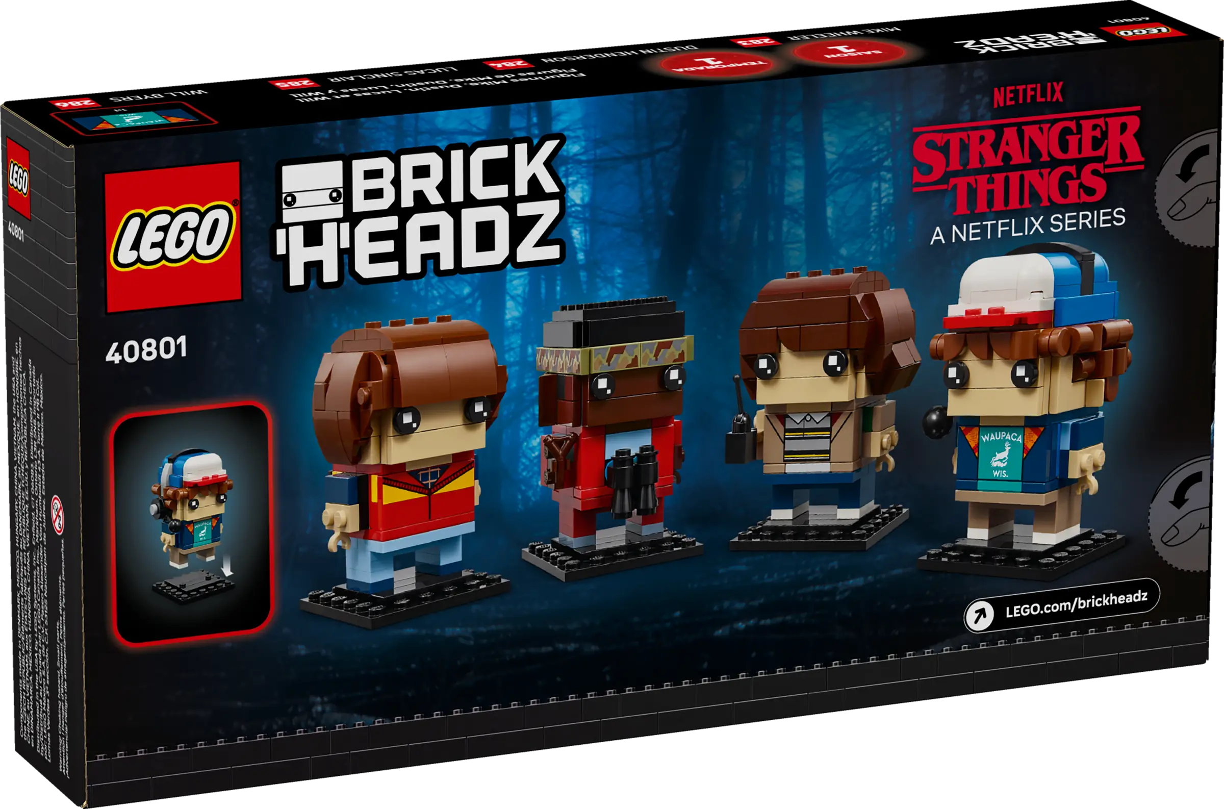 LEGO BrickHeadz Stranger Things Mike, Dustin, Lucas and Will Figures
