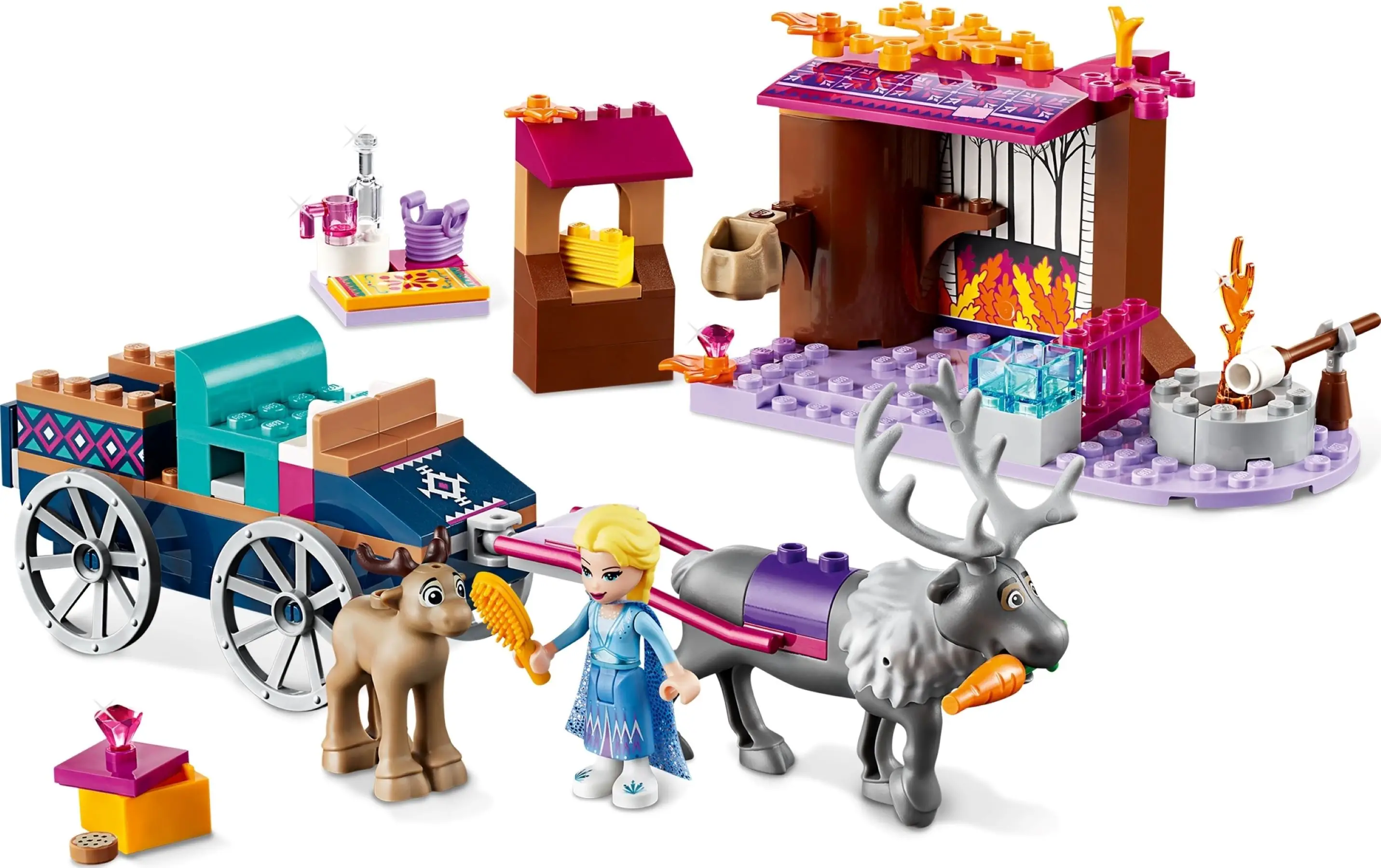 LEGO Disney Elsa s Wagon Adventure Set 41166 SetDB