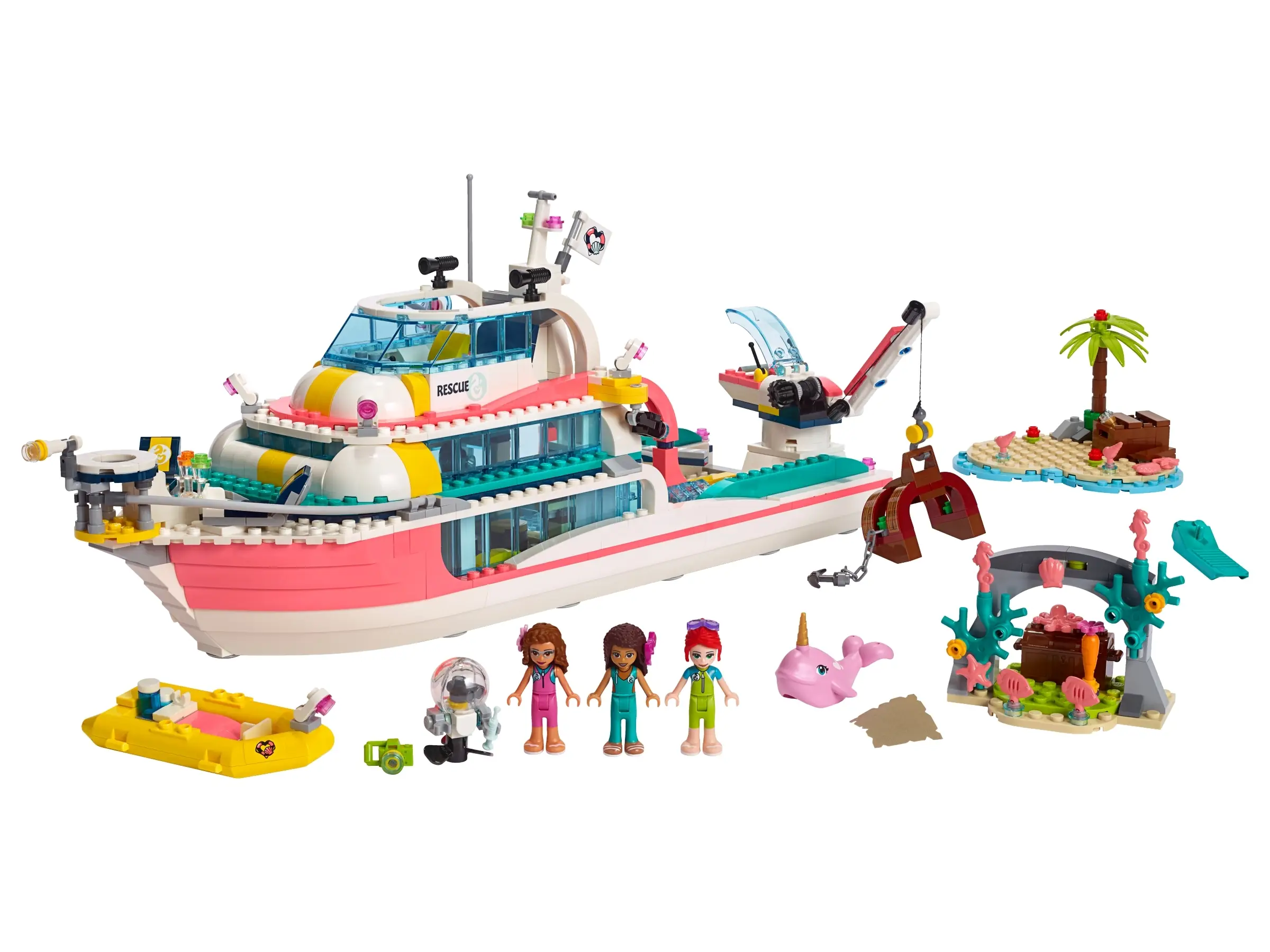LEGO Friends Rescue Mission Boat Set 41381 SetDB