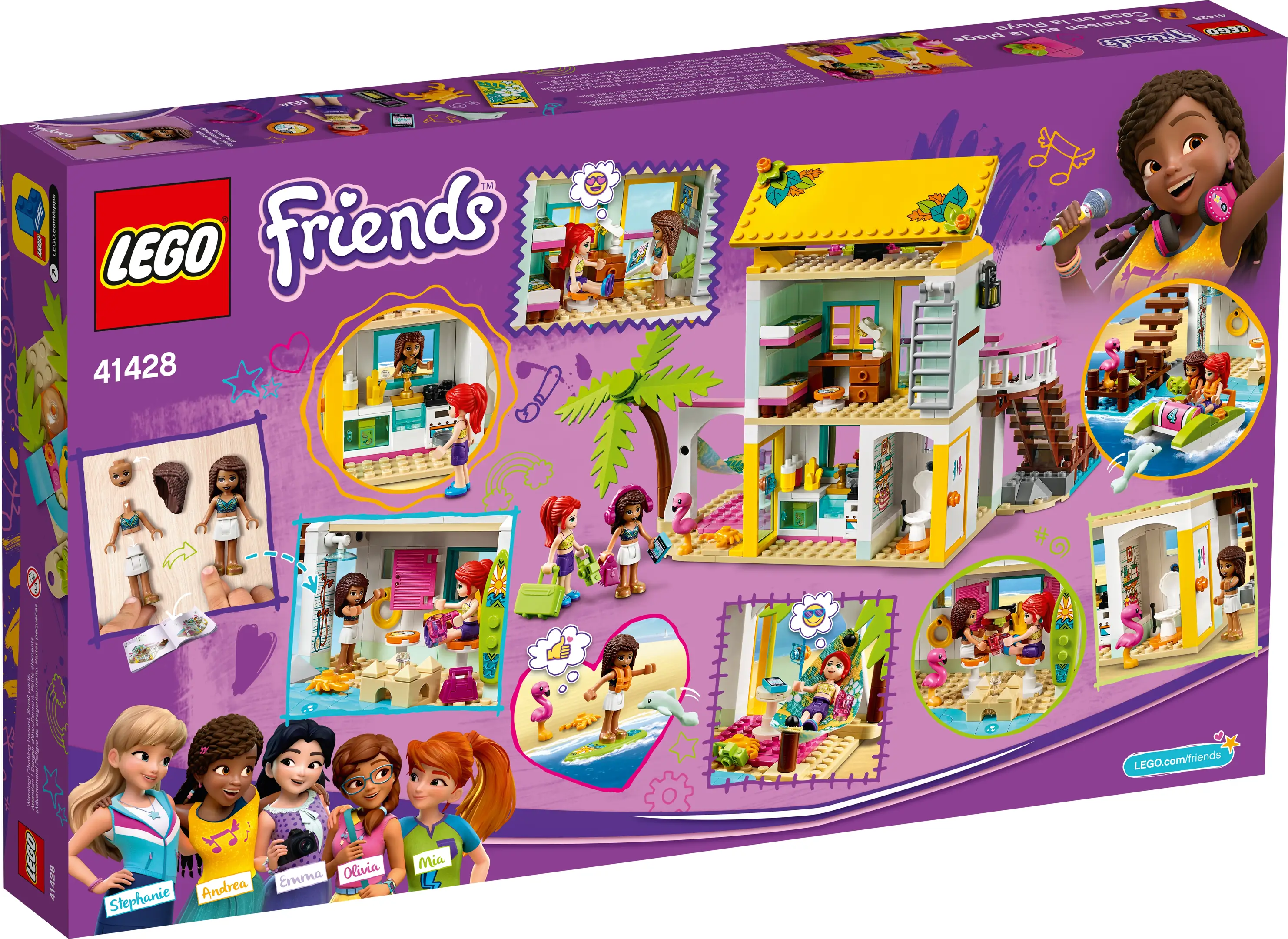 LEGO Friends Beach House 41428 Building Kit; retailer Sparks Hours of Summer Adventure Pl