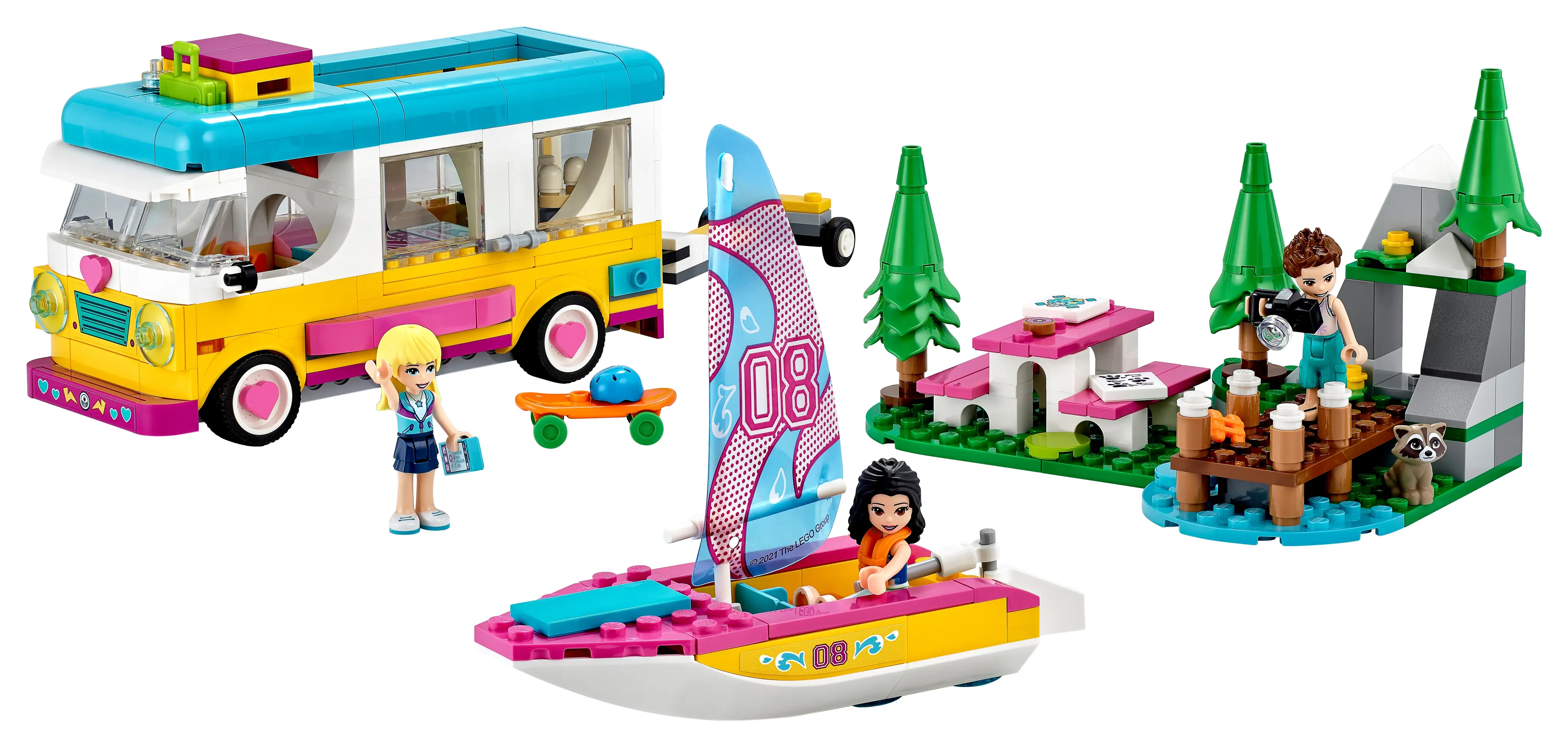 LEGO Friends Forest Camper Van and Sailboat • Set 41681