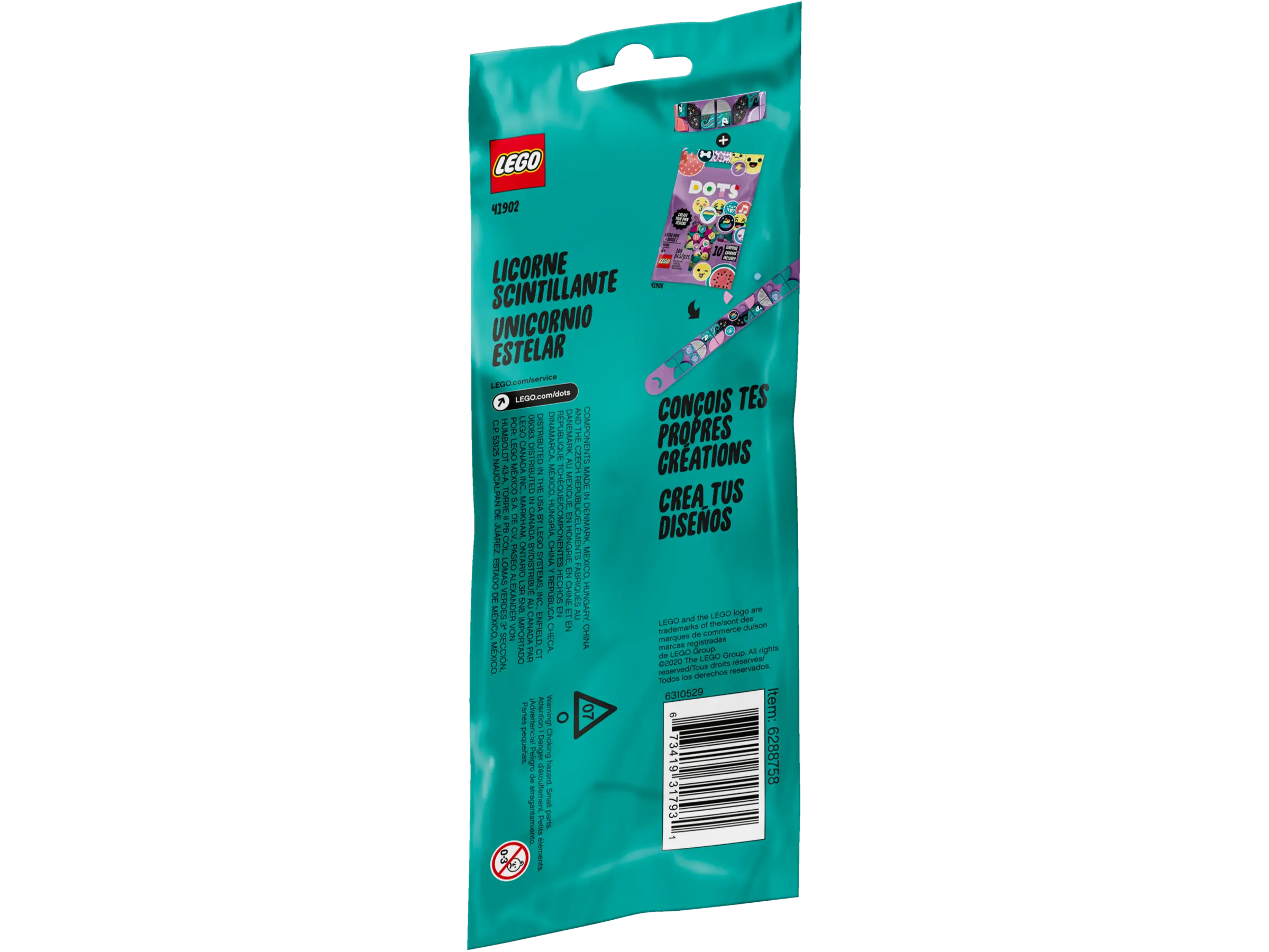 LEGO DOTS Sparkly Unicorn Bracelet • Set 41902 • SetDB