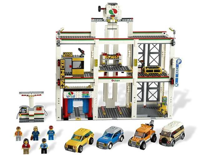Ｎげージフルセット LEGO City Garage • Set 4207 • SetDB • Merlins Bricks