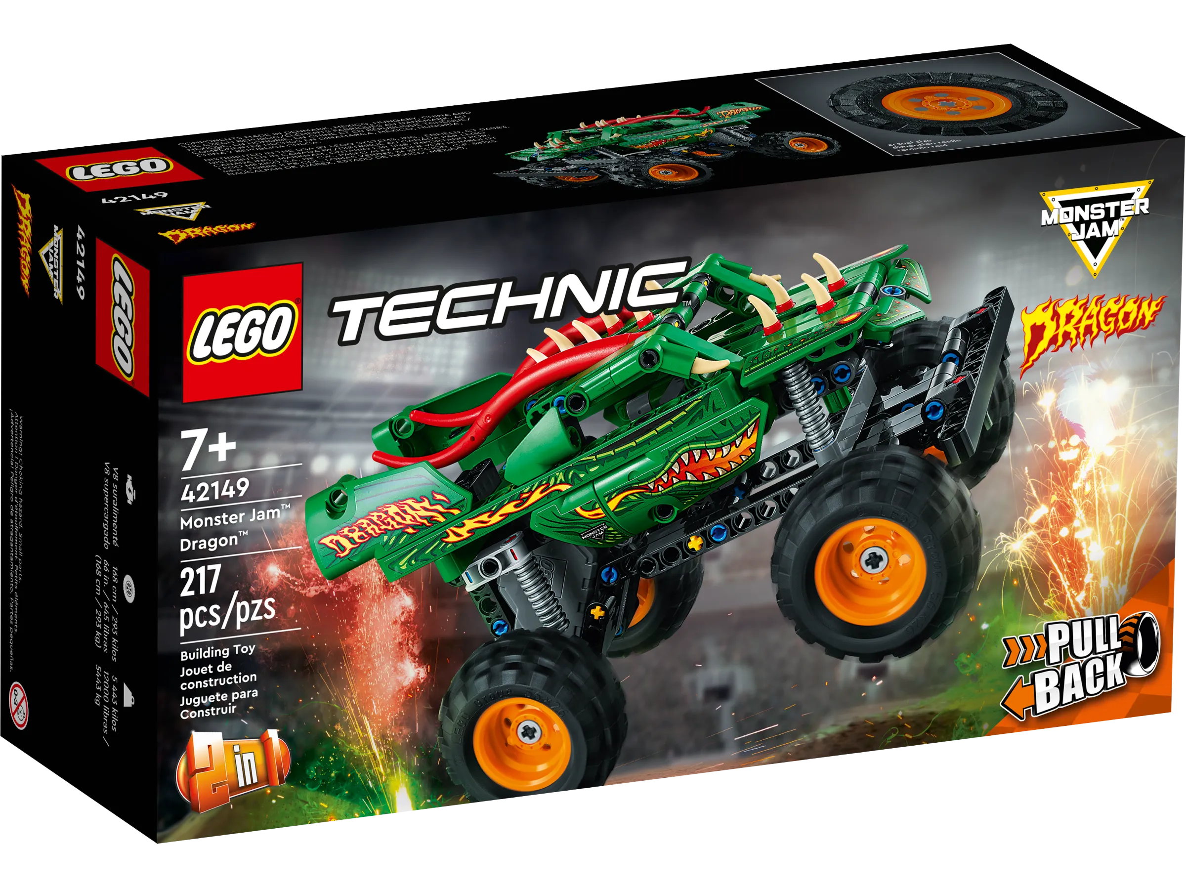 LEGO Technic Monster Jam Dragon • Set 42149 • SetDB
