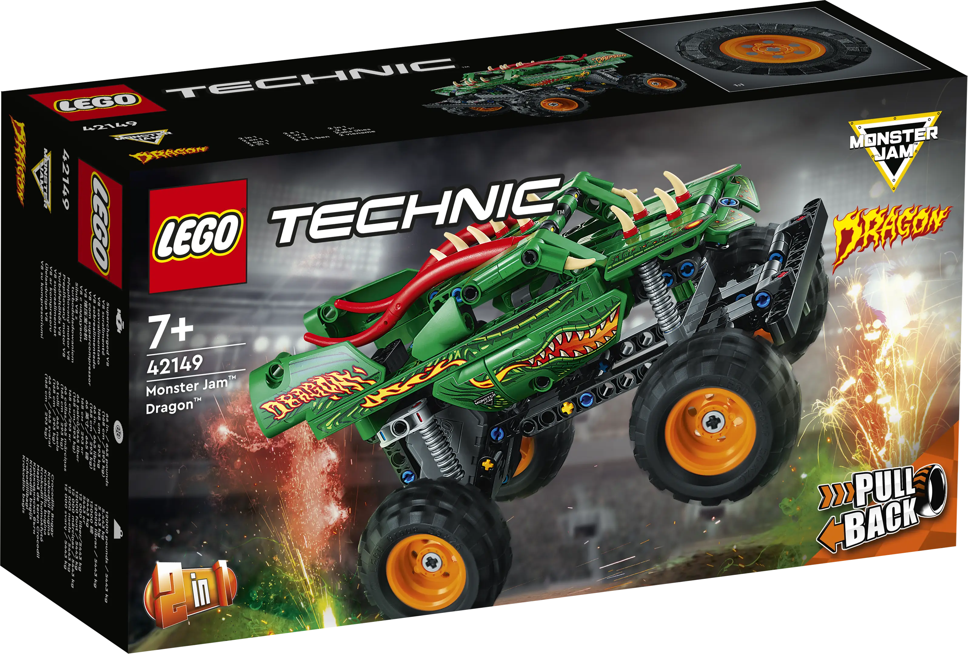 LEGO Technic Monster Jam Dragon • Set 42149 • SetDB