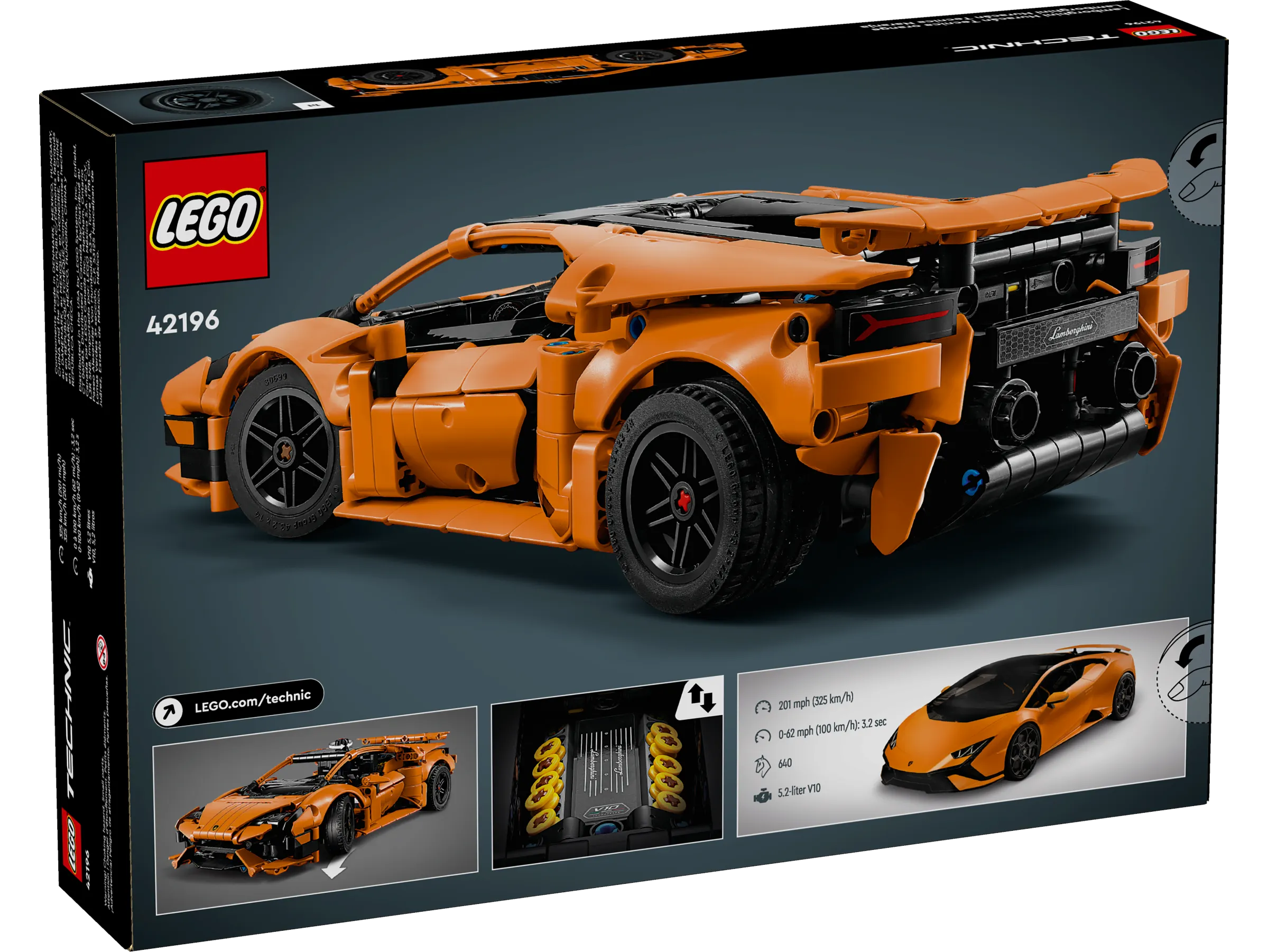 LEGO Technic Lamborghini Huracán Tecnica Orange • Set 42196