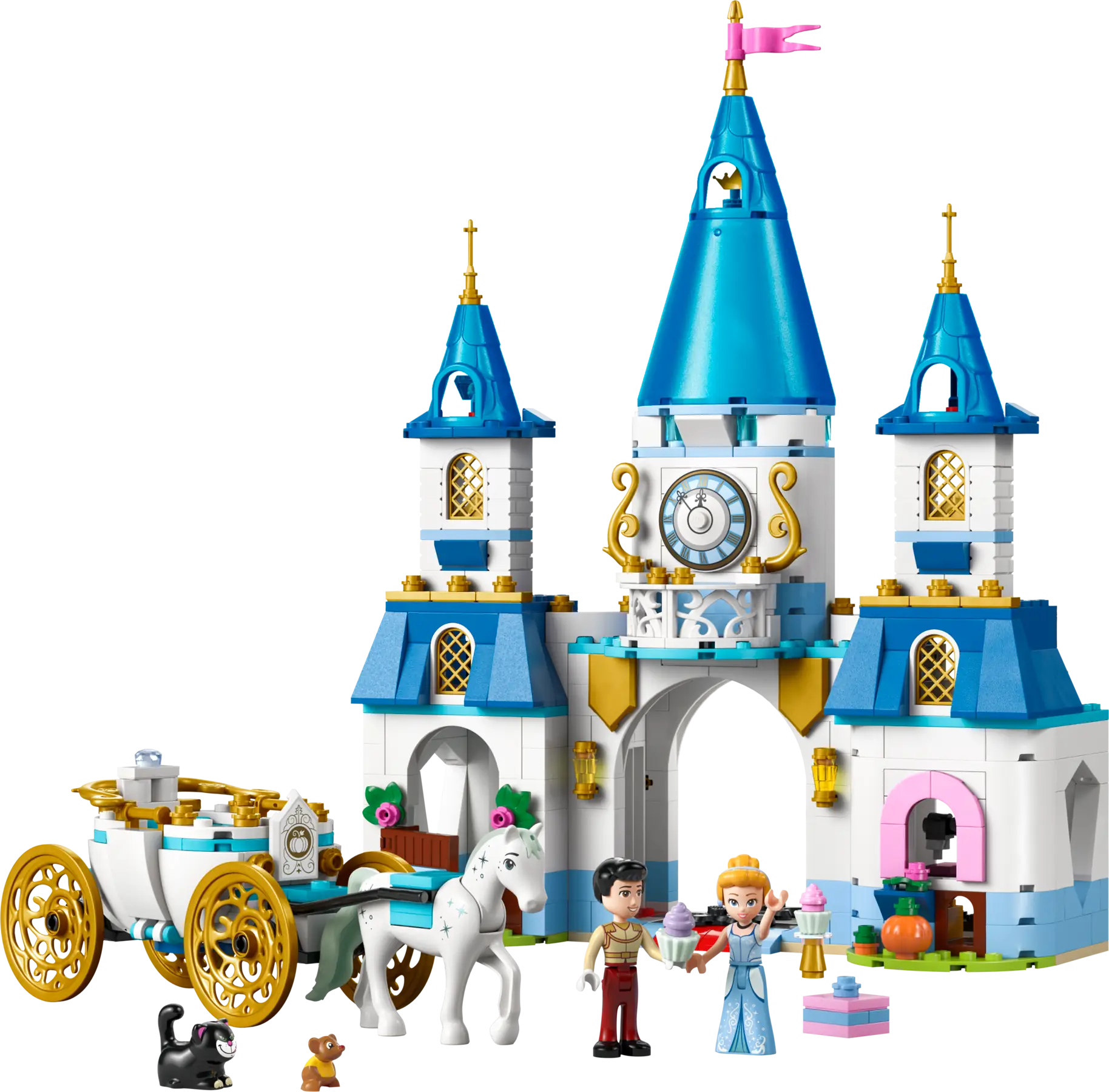 その他 Disney World of English Playset LEGO Disney Cinderella's Castle & Horse Carriage