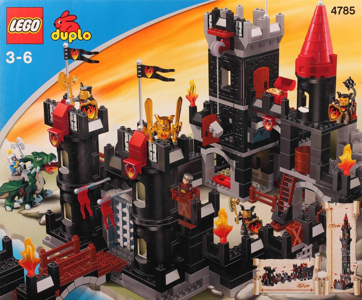 LEGO DUPLO Black Castle • BABY BLOCKS • Set 4785 • SetDB