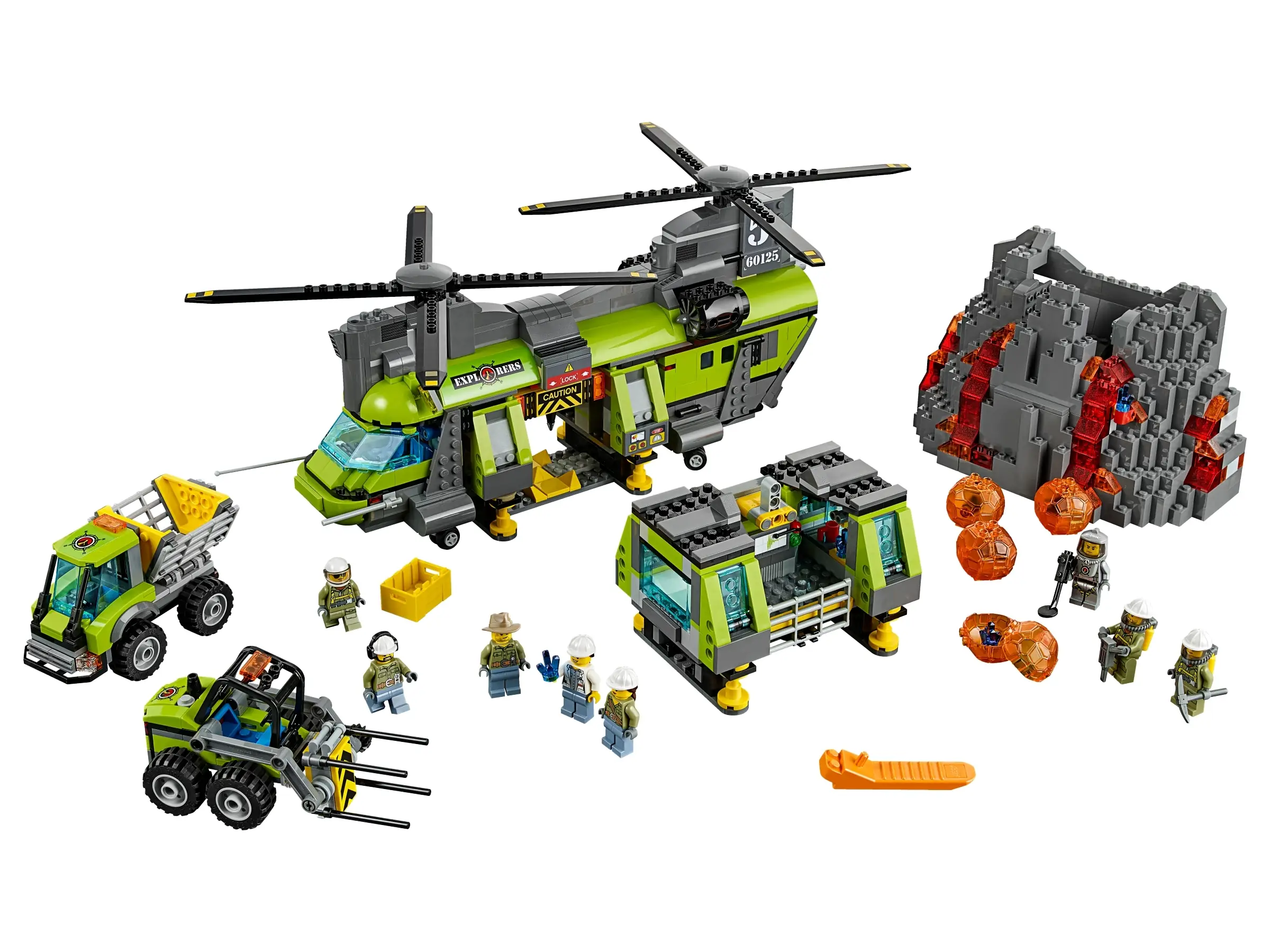 LEGO City Volcano Heavy lift Helicopter Set 60125 SetDB