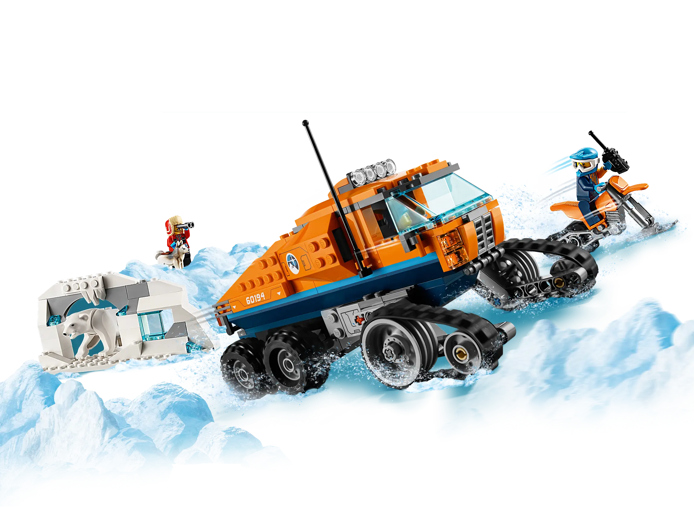 Lego Snow Dirt Bike LEGO City Arctic Scout Truck • Set 60194 • SetDB