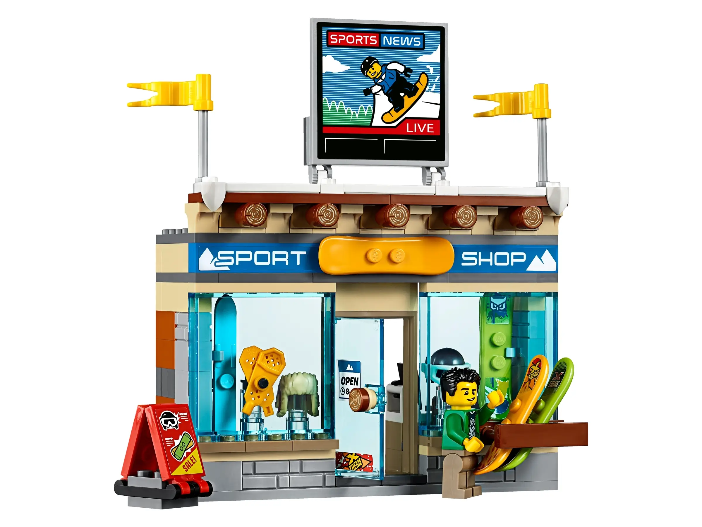 Lego 60203 cheapest Ski Resort Sport Shop Winter Lodge Partially Complete Set