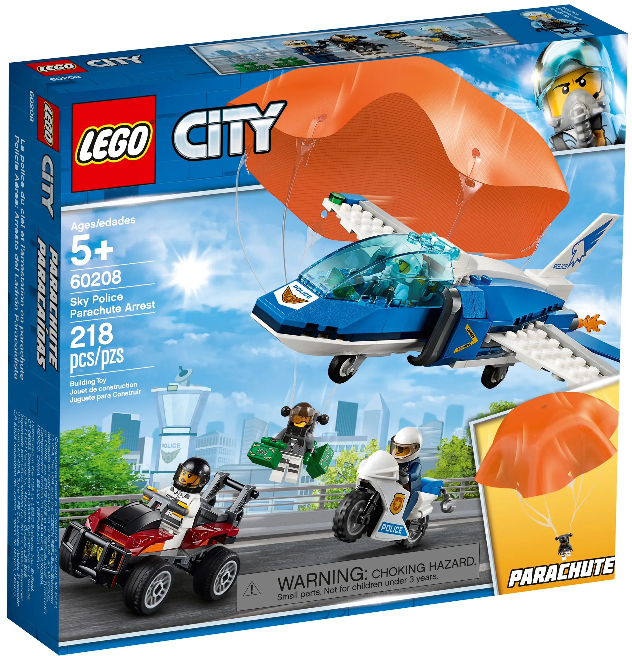 LEGO City Sky Police Parachute Arrest • Set 60208 • SetDB LEGO City Sky Police Parachute Arrest • Set 60208 • SetDB
