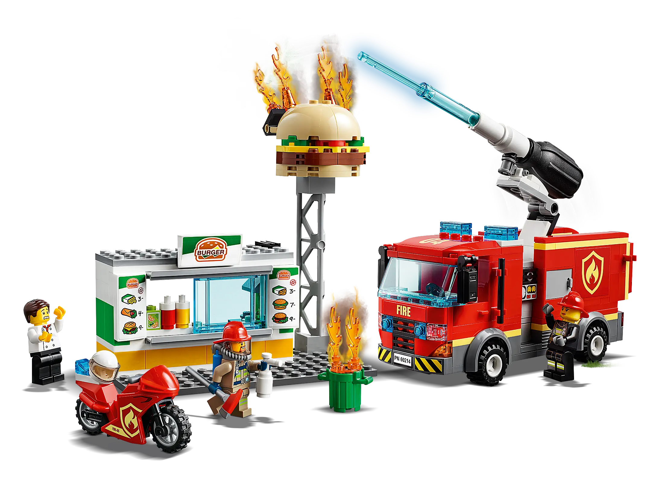 Lego burger fire online