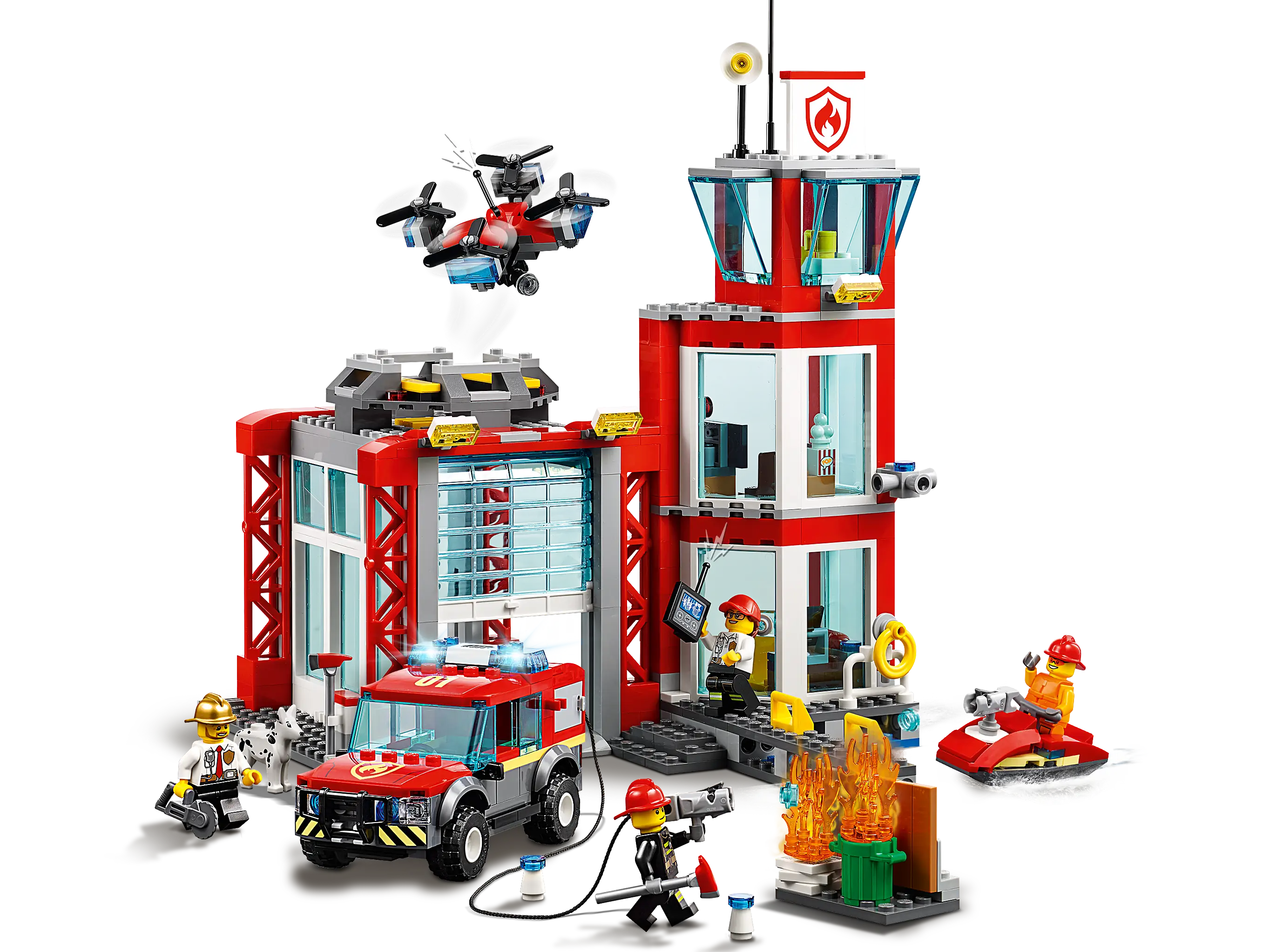 LEGO City Fire Station Set 60215 SetDB Merlins Bricks