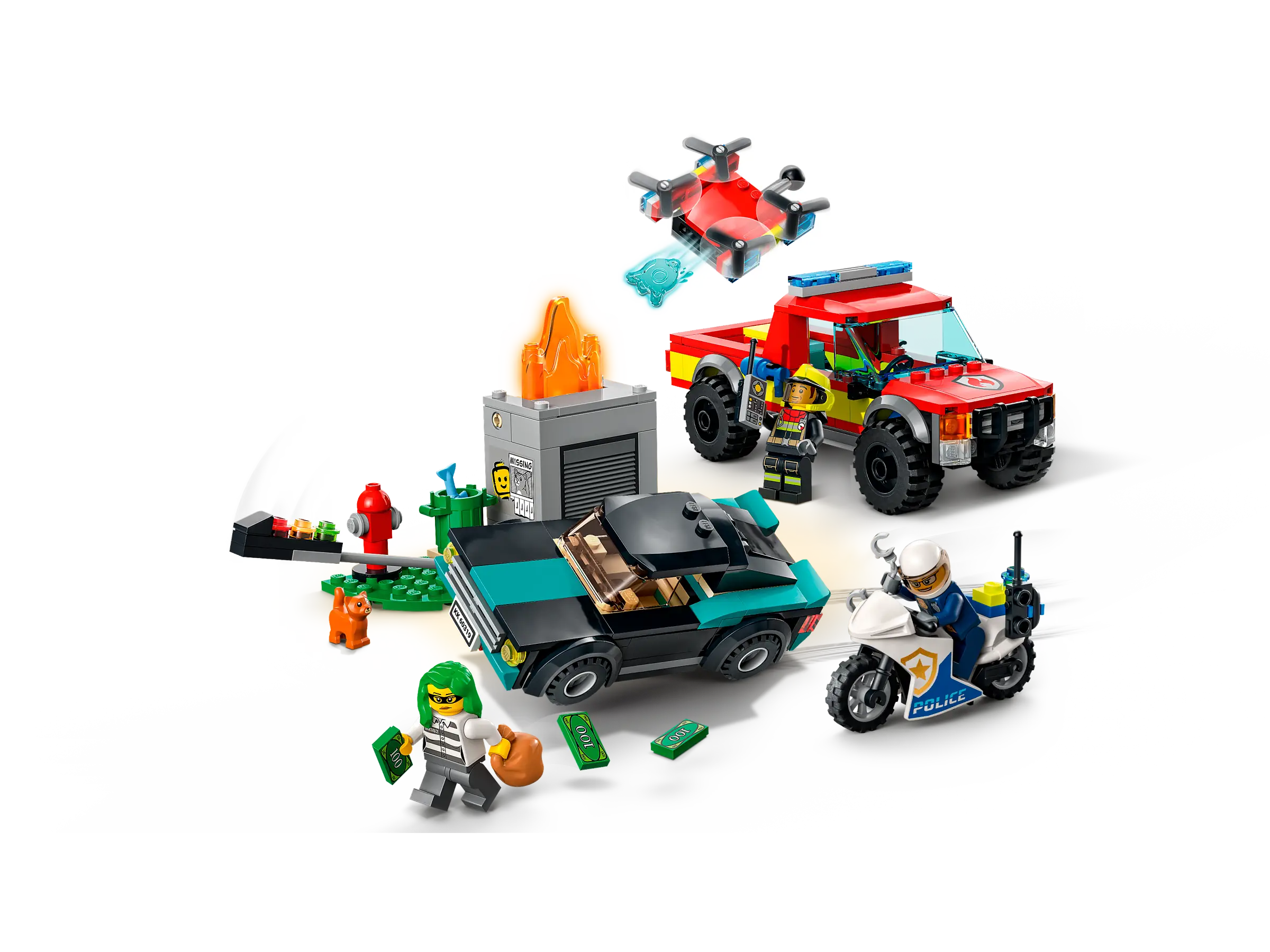 LEGO City Fire Rescue & Police Chase • Set 60319 • SetDB
