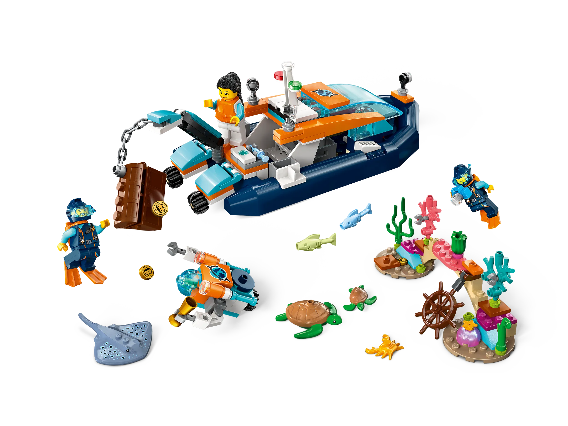 LEGO City Explorer Diving Boat • Set 60377 • SetDB