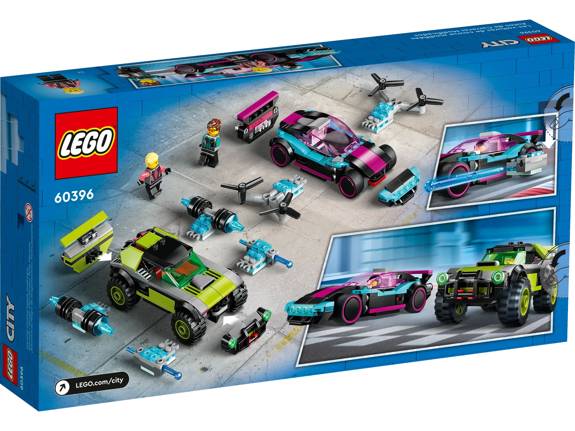 3本セット LEGO City Modified Race Cars • Set 60396 • SetDB