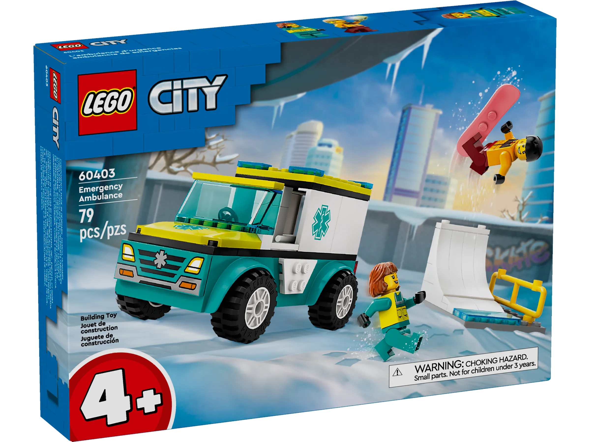 LEGO City Emergency Ambulance and Snowboarder • Set 60403
