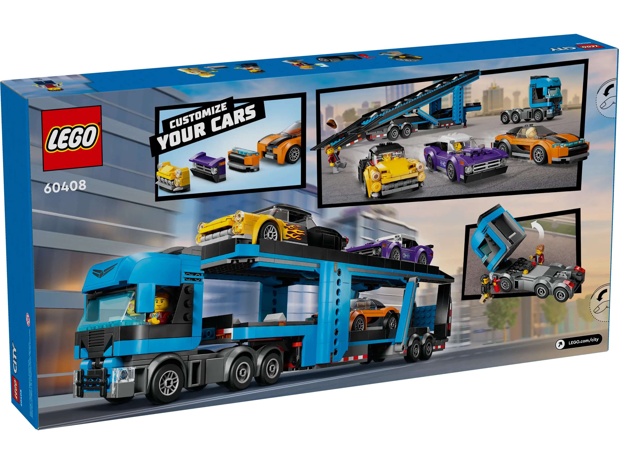 LEGO City Car Transporter Truck with Sports Cars • Set 60408