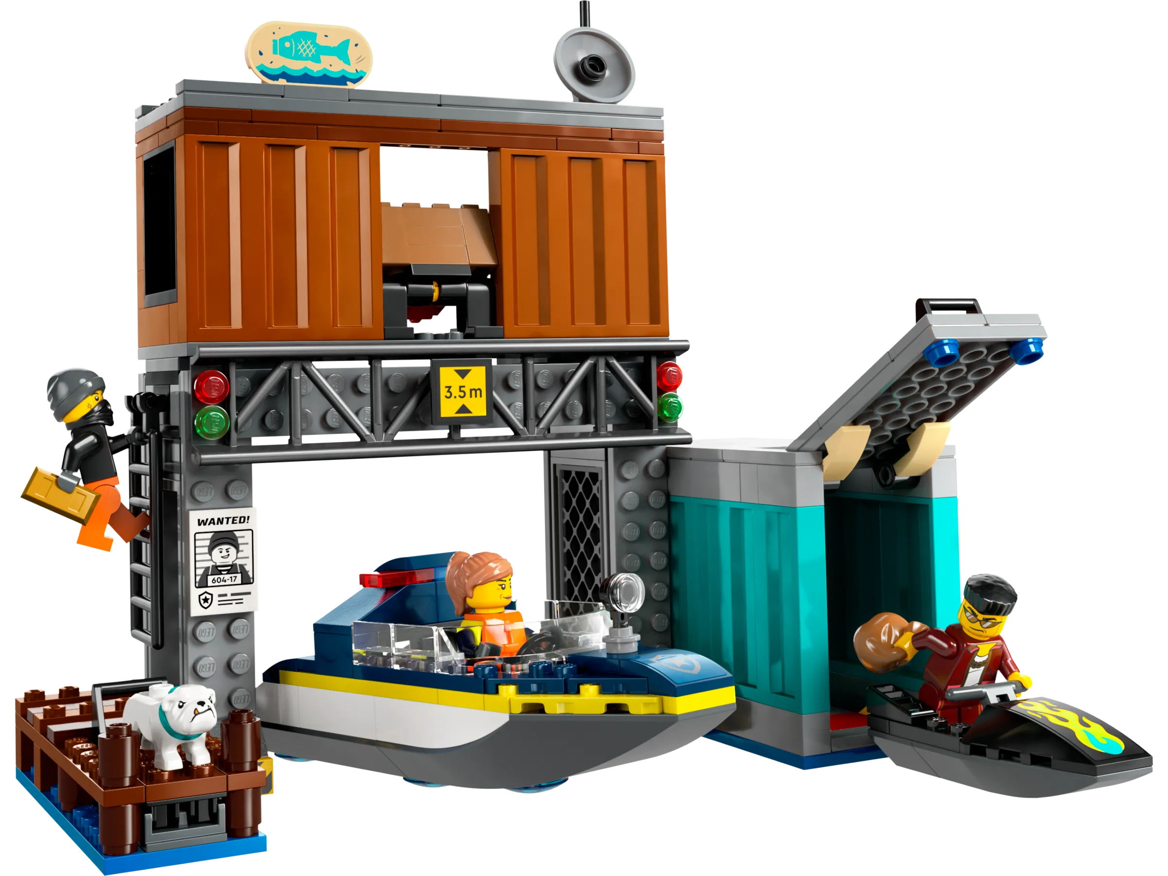 LEGO City Police Speedboat and Crooks' Hideout