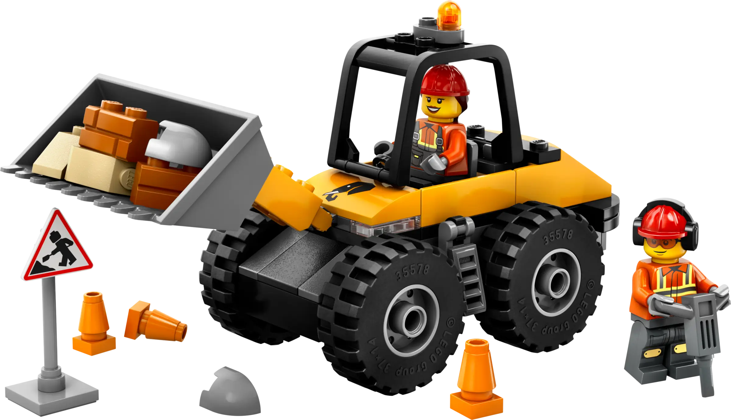LEGO City Yellow Construction Wheel Loader Set 60450