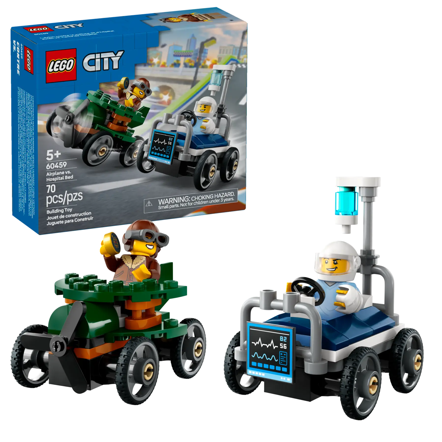 LEGO City Airplane Hospital Bed Race Car Pack