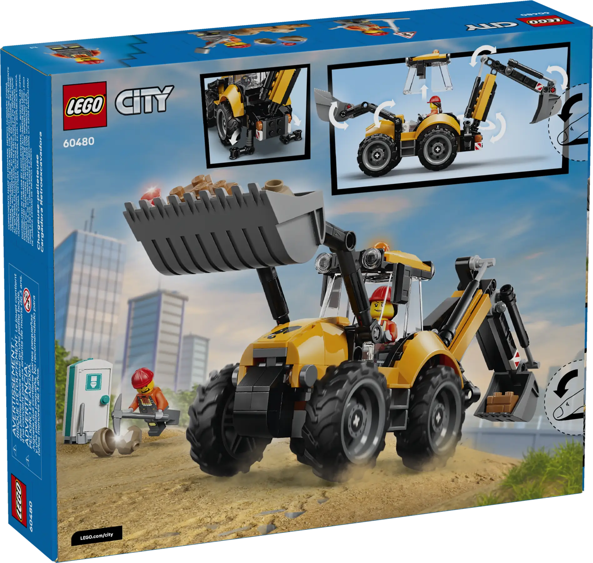 LEGO City Yellow Backhoe Loader • Set 60480 • SetDB