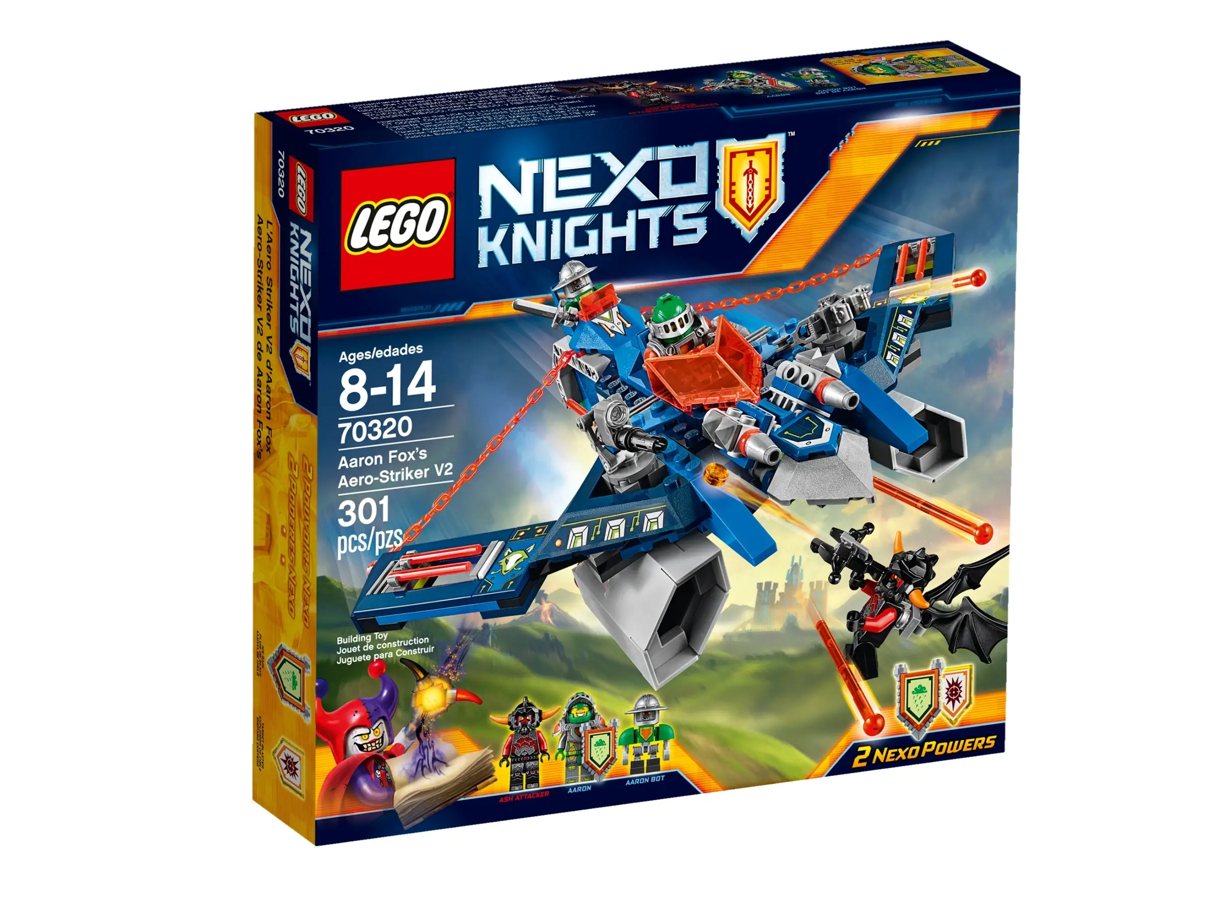 LEGO Nexo Knights 70320 Aaron Fox's Aero-Striker V2 retailer - Aaron Ash 99% Complete