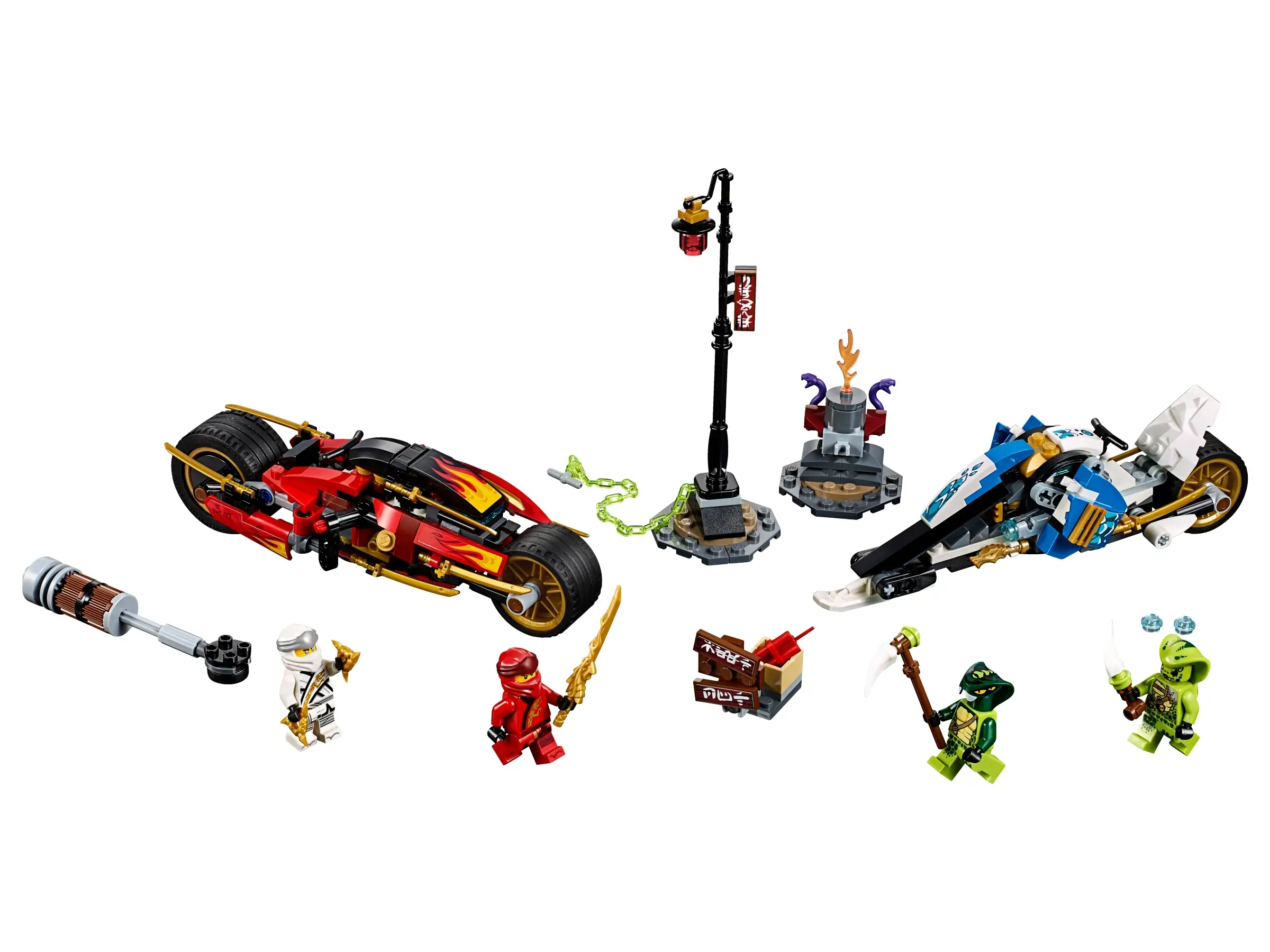LEGO NINJAGO Kai's Blade Cycle Zane's Snowmobile