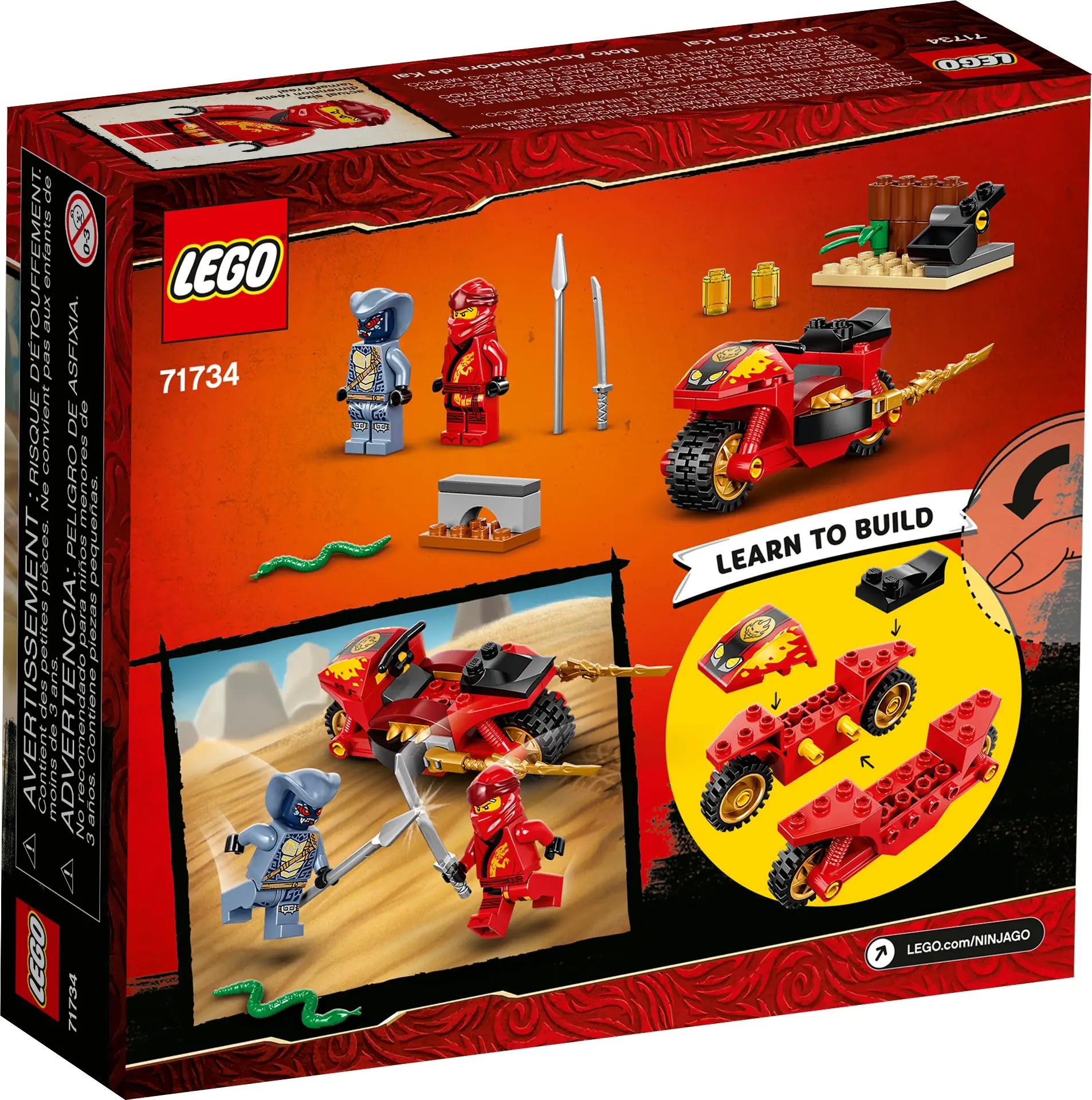 Rinon LEGO NINJAGO Kai's Blade Cycle • Set 71734 • SetDB