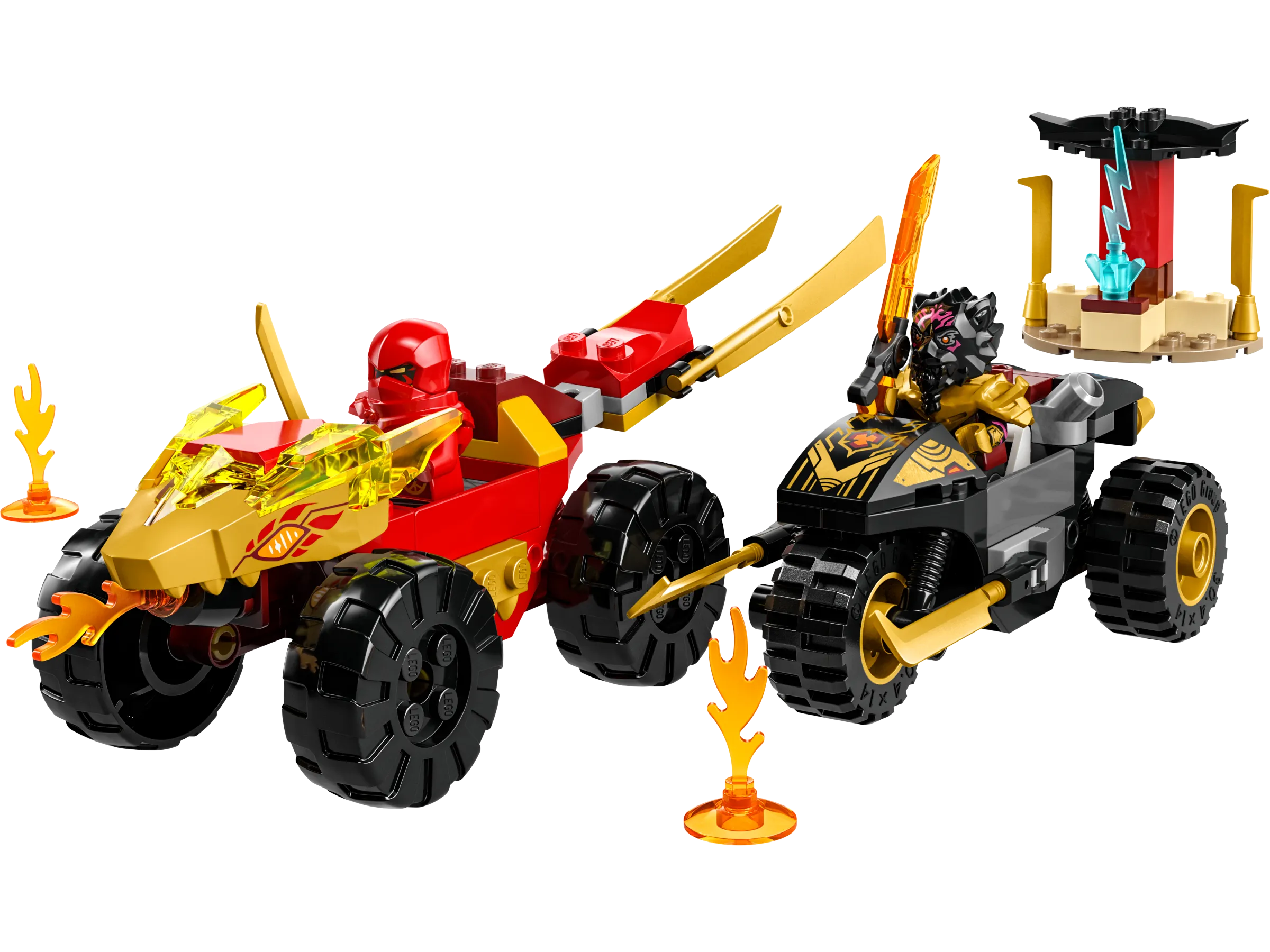LEGO NINJAGO Kai and Ras's Car and Bike Battle