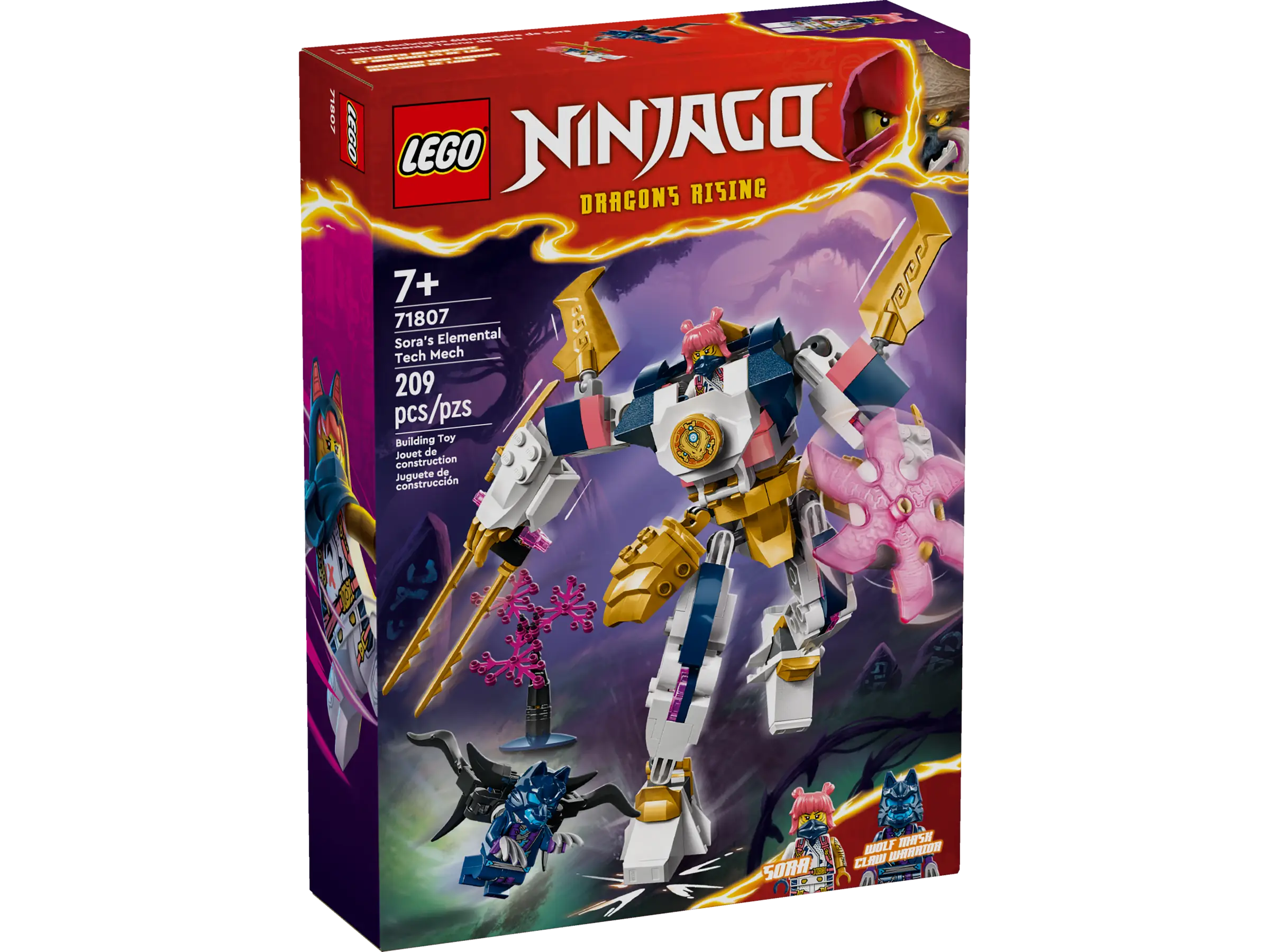 LEGO NINJAGO Sora's Elemental Tech Mech • Set 71807 LEGO NINJAGO Sora's Elemental Tech Mech • Set 71807