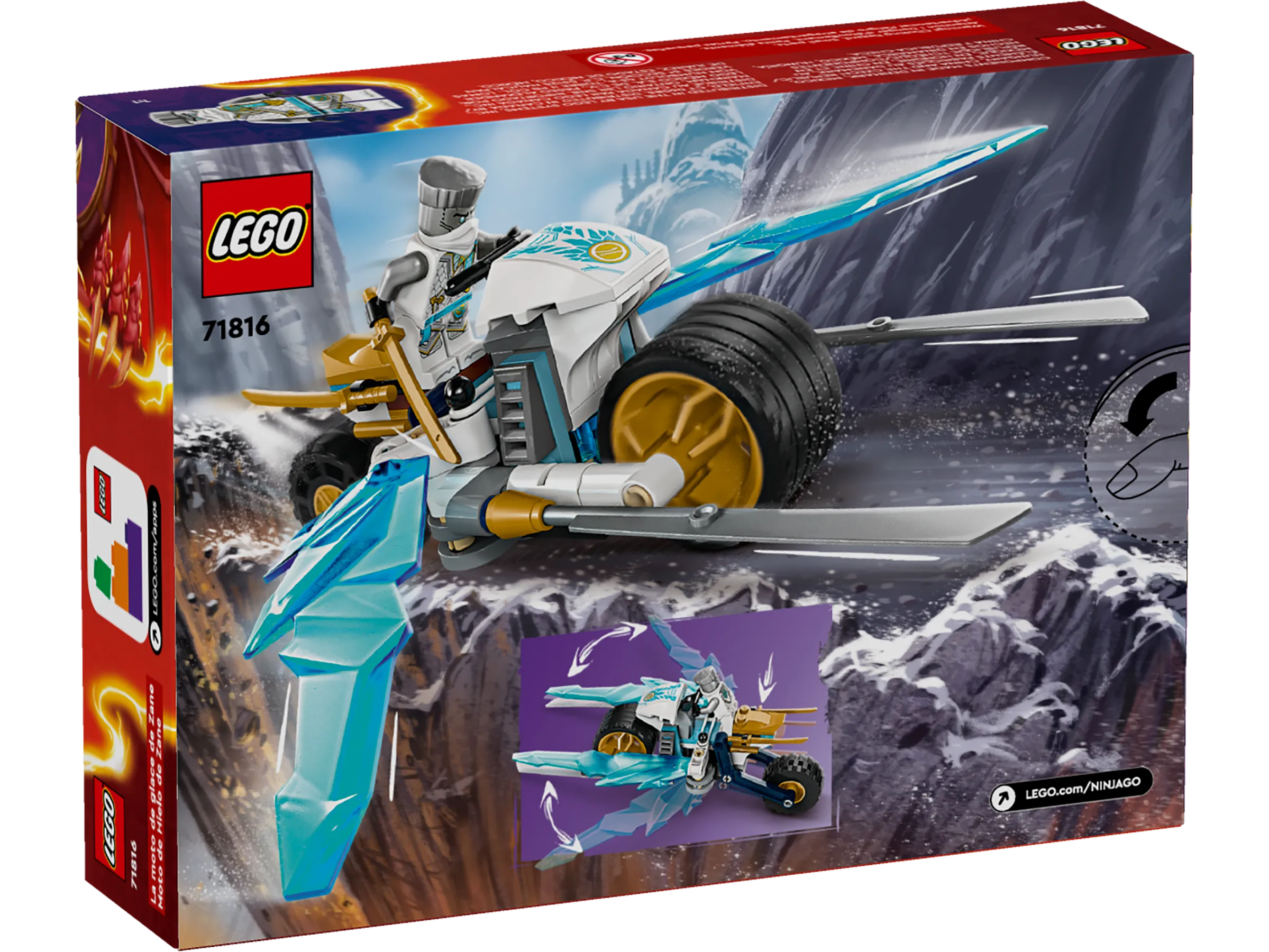 LEGO NINJAGO Zane s Ice Motorcycle Set 71816 SetDB