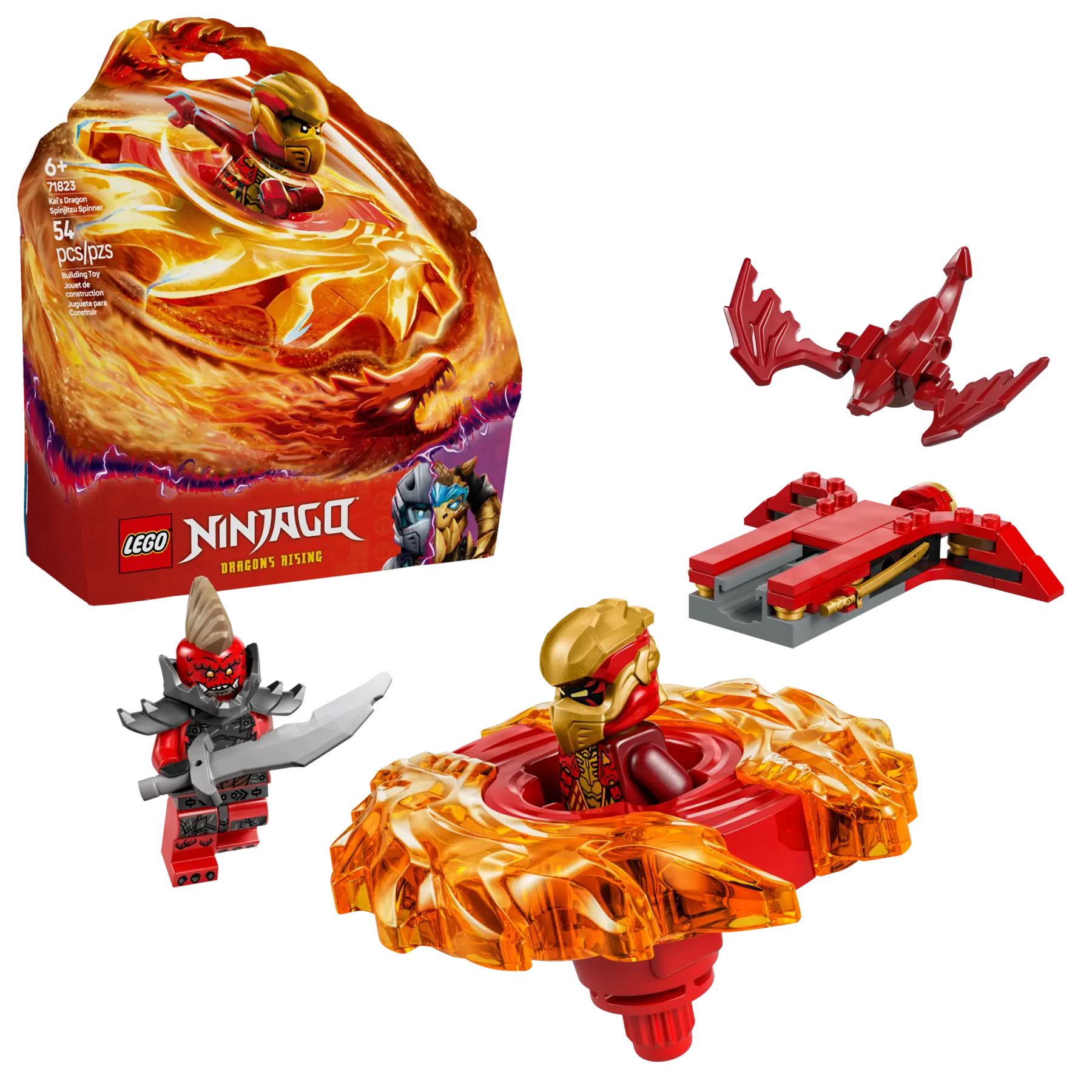 LEGO NINJAGO Kai's Dragon Spinjitzu Spinner • Set 71823
