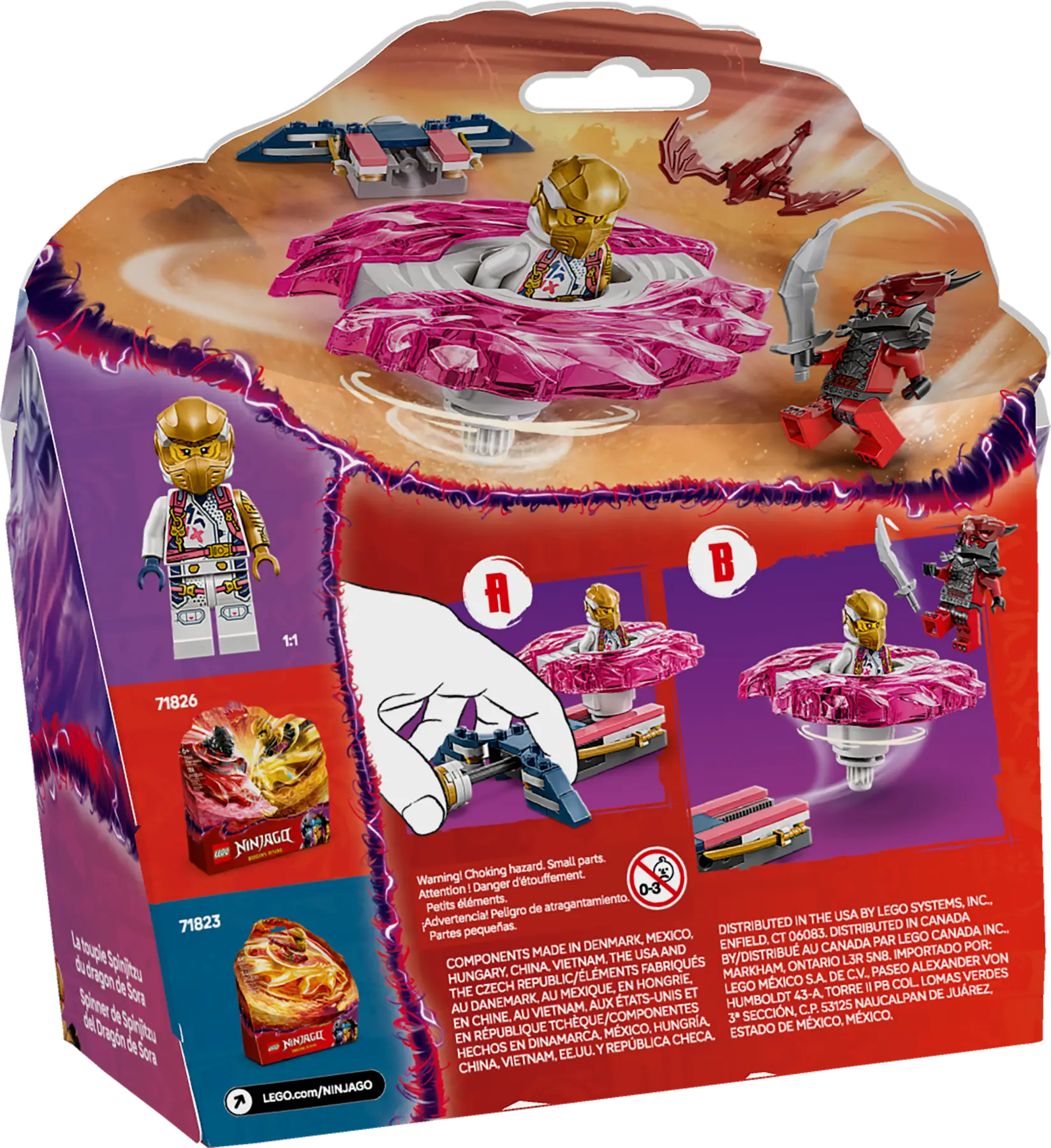 LEGO NINJAGO Sora's Dragon Spinjitzu Spinner • Set 71824