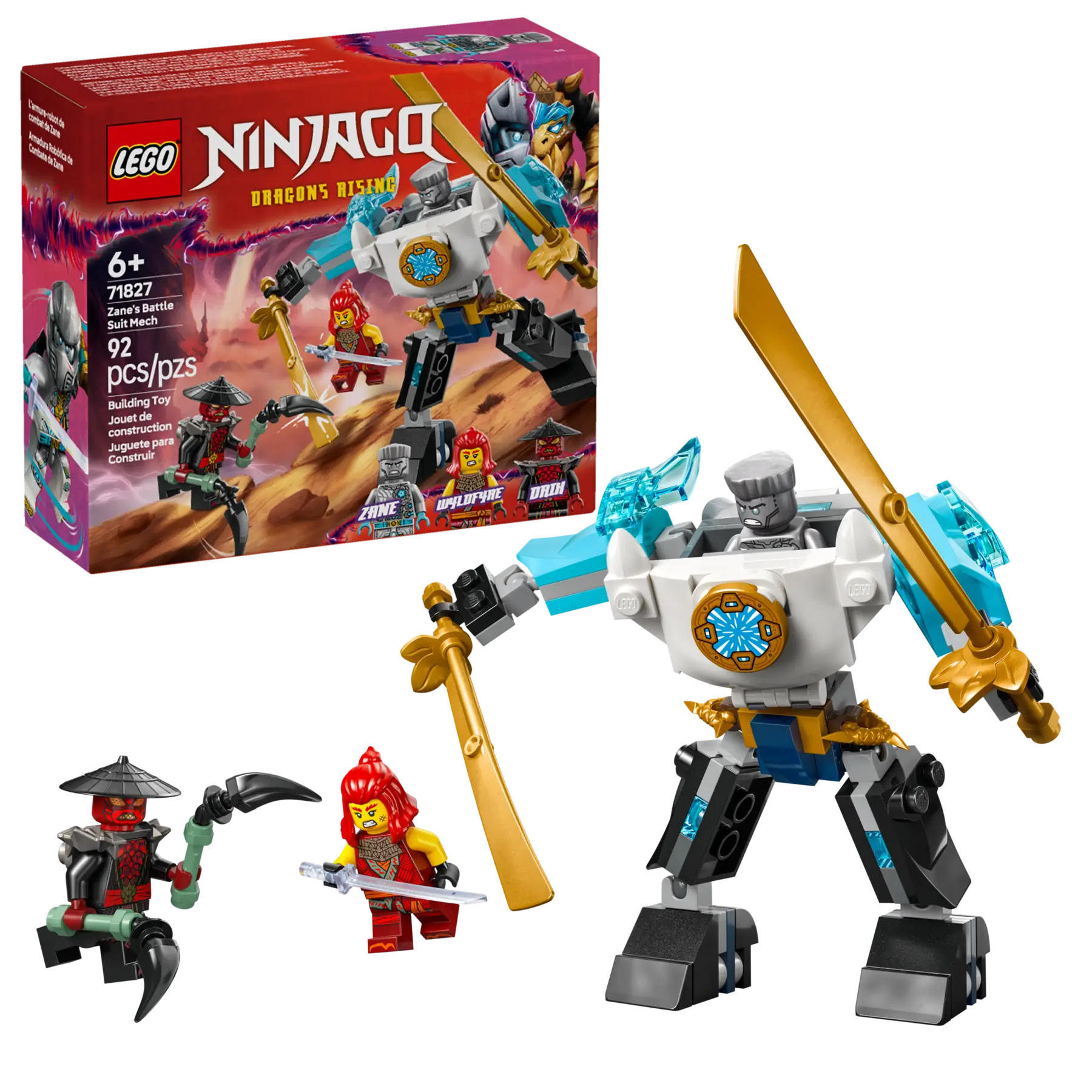 ビショーネ Lego Ninjago Minifigures - Zane ZX with shoulder plates