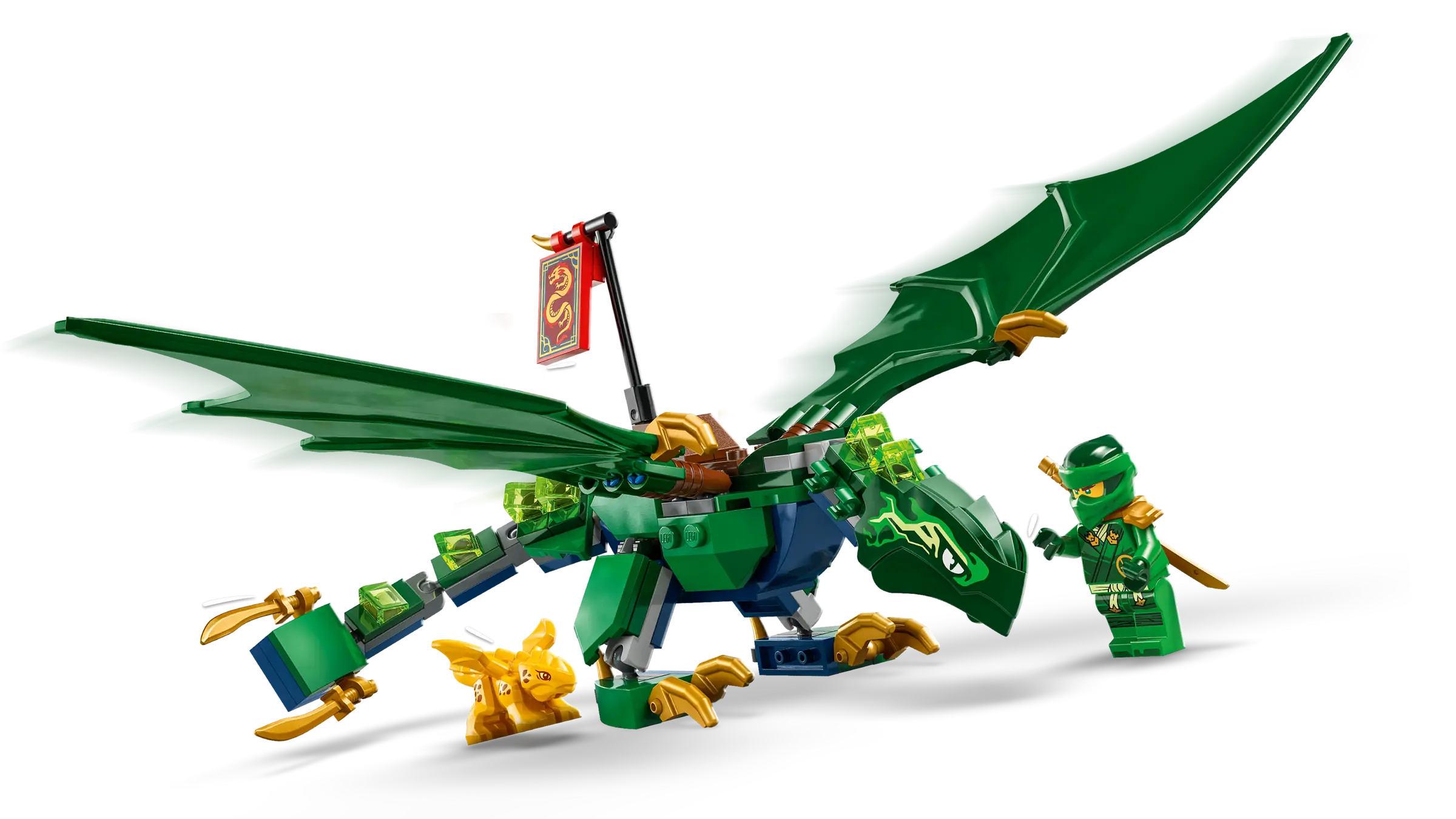 Medium Waddlewuddle Dragon グリーン LEGO NINJAGO Lloyd's Green Forest Dragon • Set 71829