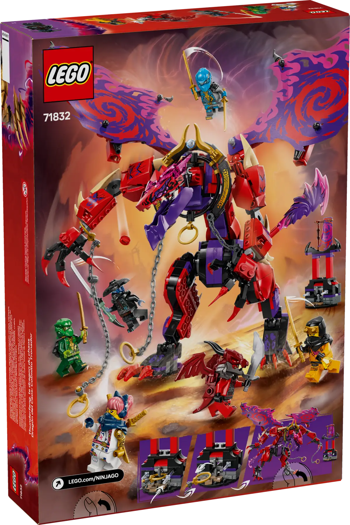 セット LEGO NINJAGO Thunderfang Dragon of Chaos • Set 71832 • SetDB