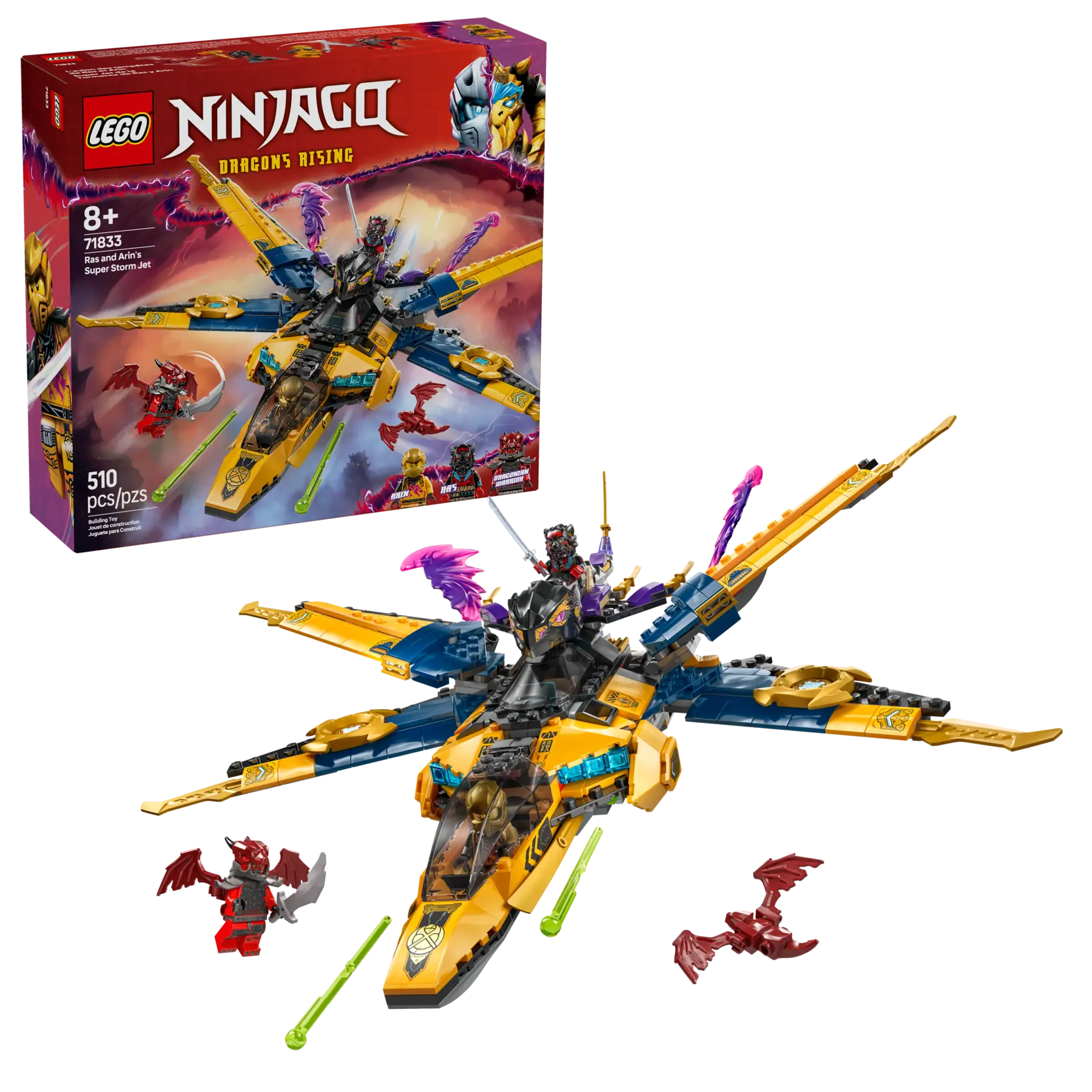 LEGO NINJAGO Ras and Arin's Super Storm Jet • Set 71833