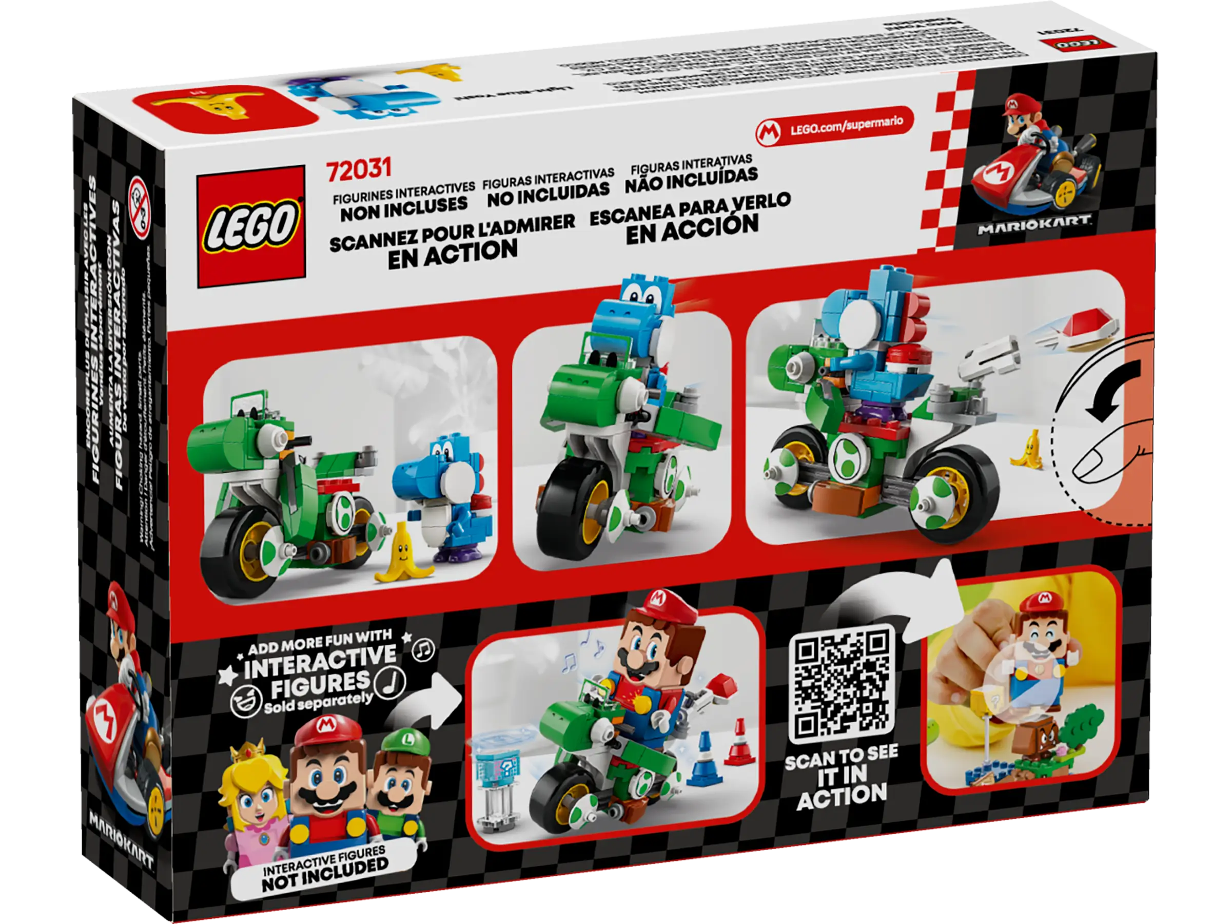 LEGO Mario Kart Toys Super Mario Mario Kart Yoshi Bike
