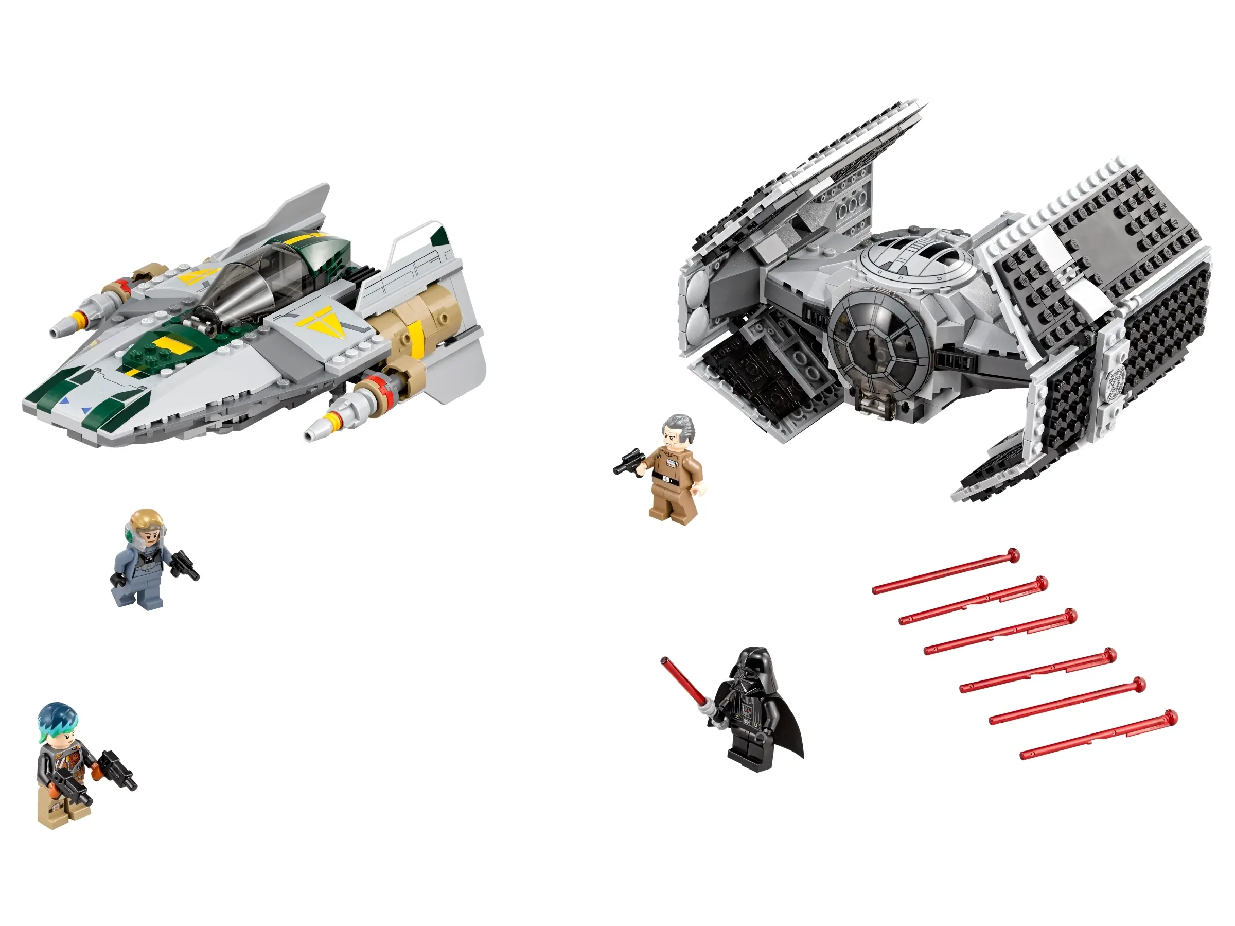 LEGO Star Wars Vader s TIE Advanced vs. A Wing Starfighter