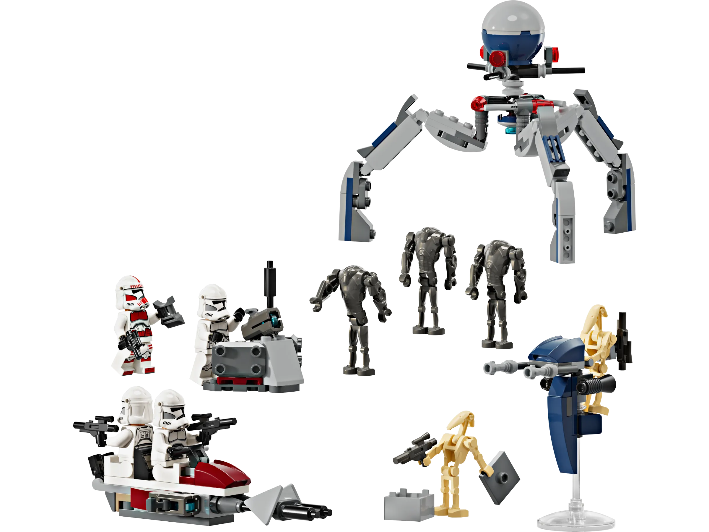 Lot Of hotsell 35 Lego Star Wars Tan Battle Droid Minifig w/ Straight Arm & Blasters NEW