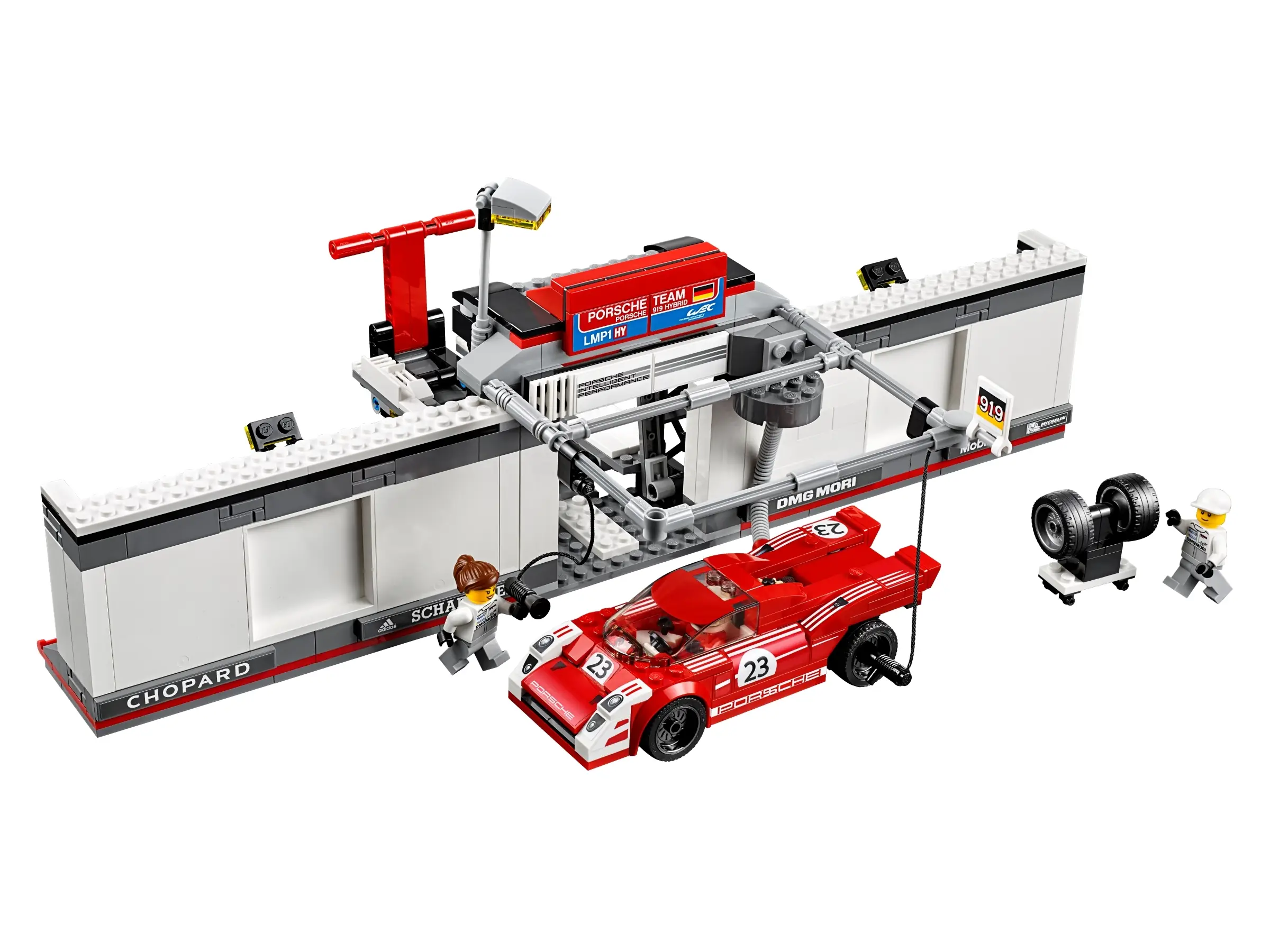 LEGO Speed Champions Porsche 919 Hybrid and 917K Pit Lane