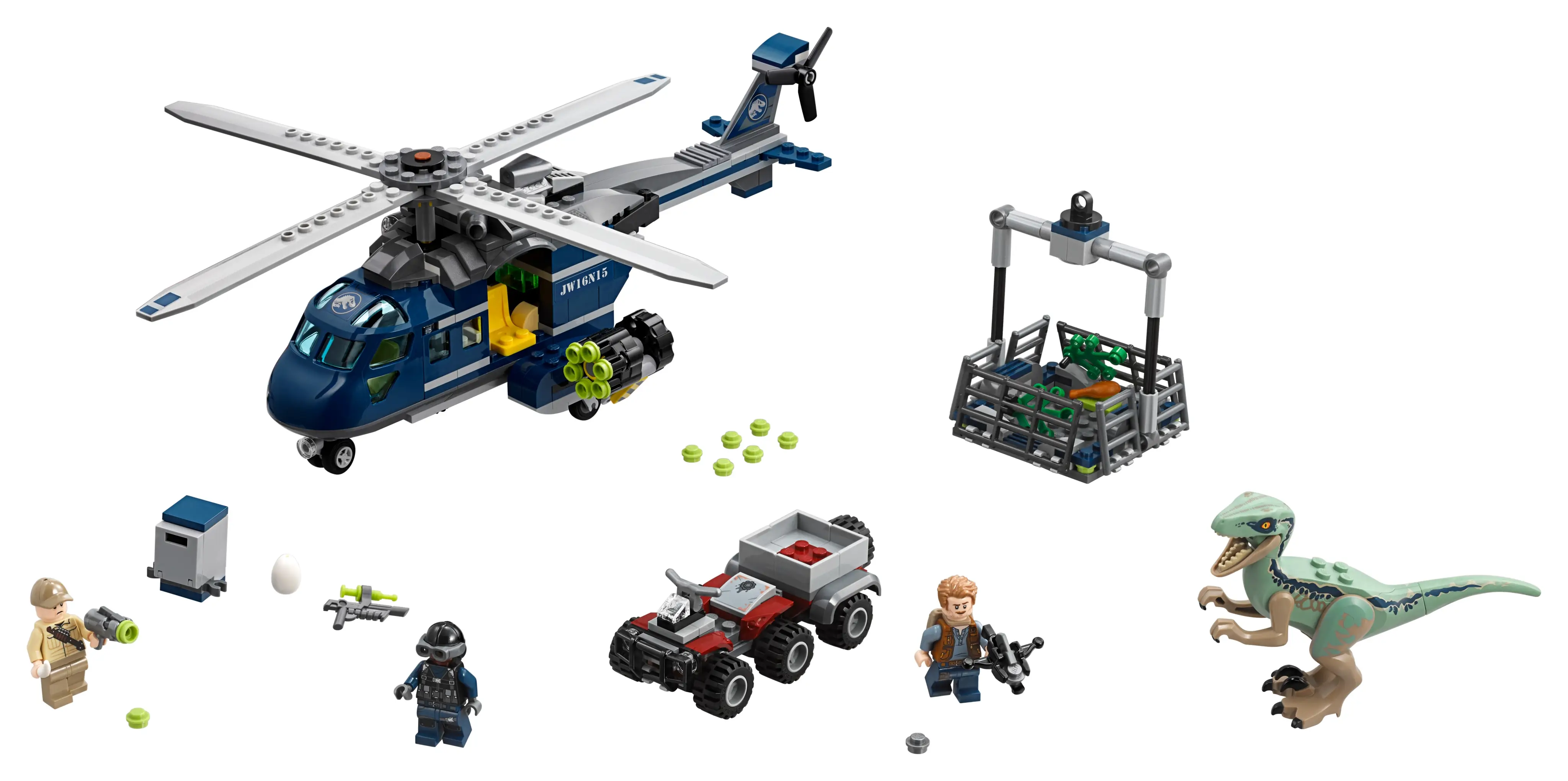 World Blue Jurassic World Helicopter Lego Instructions LEGO