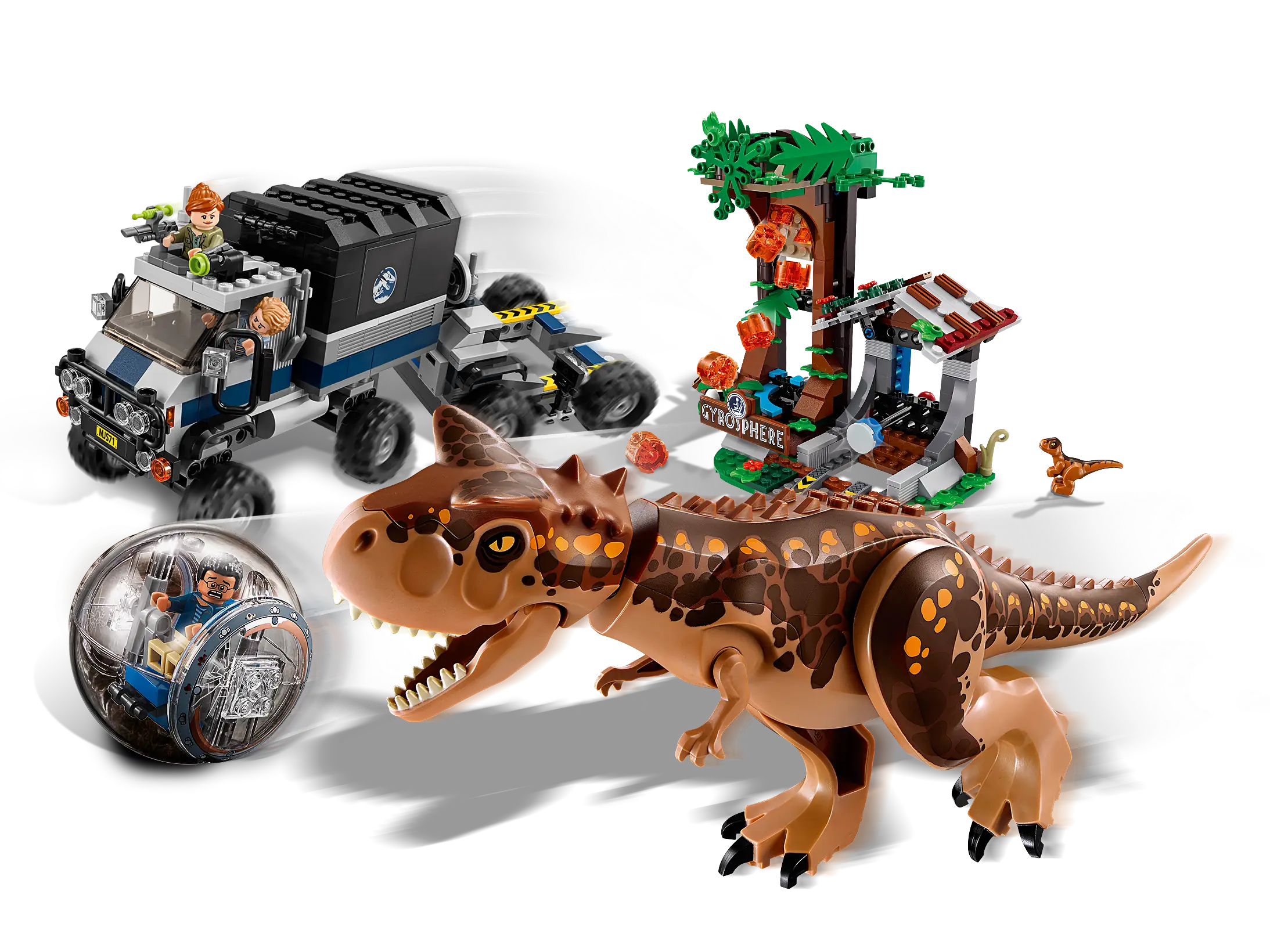 LEGO Jurassic World Carnotaurus Gyrosphere Escape Set 75929