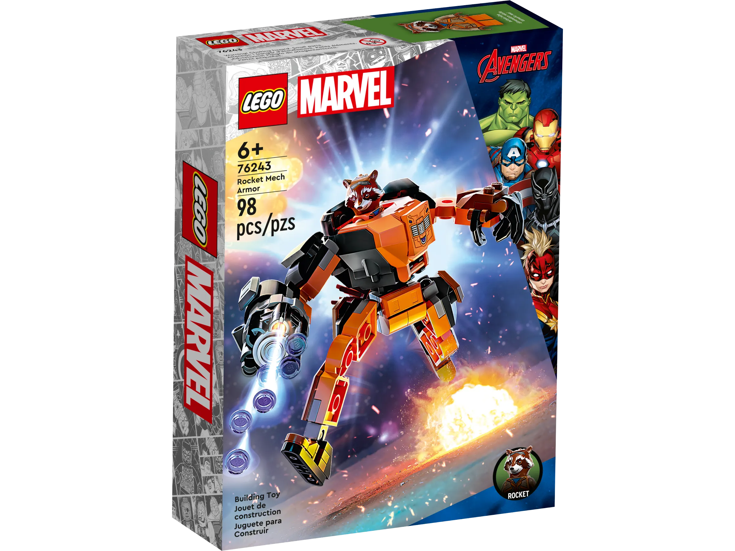 LEGO Marvel Rocket Mech Armor • Set 76243 • SetDB